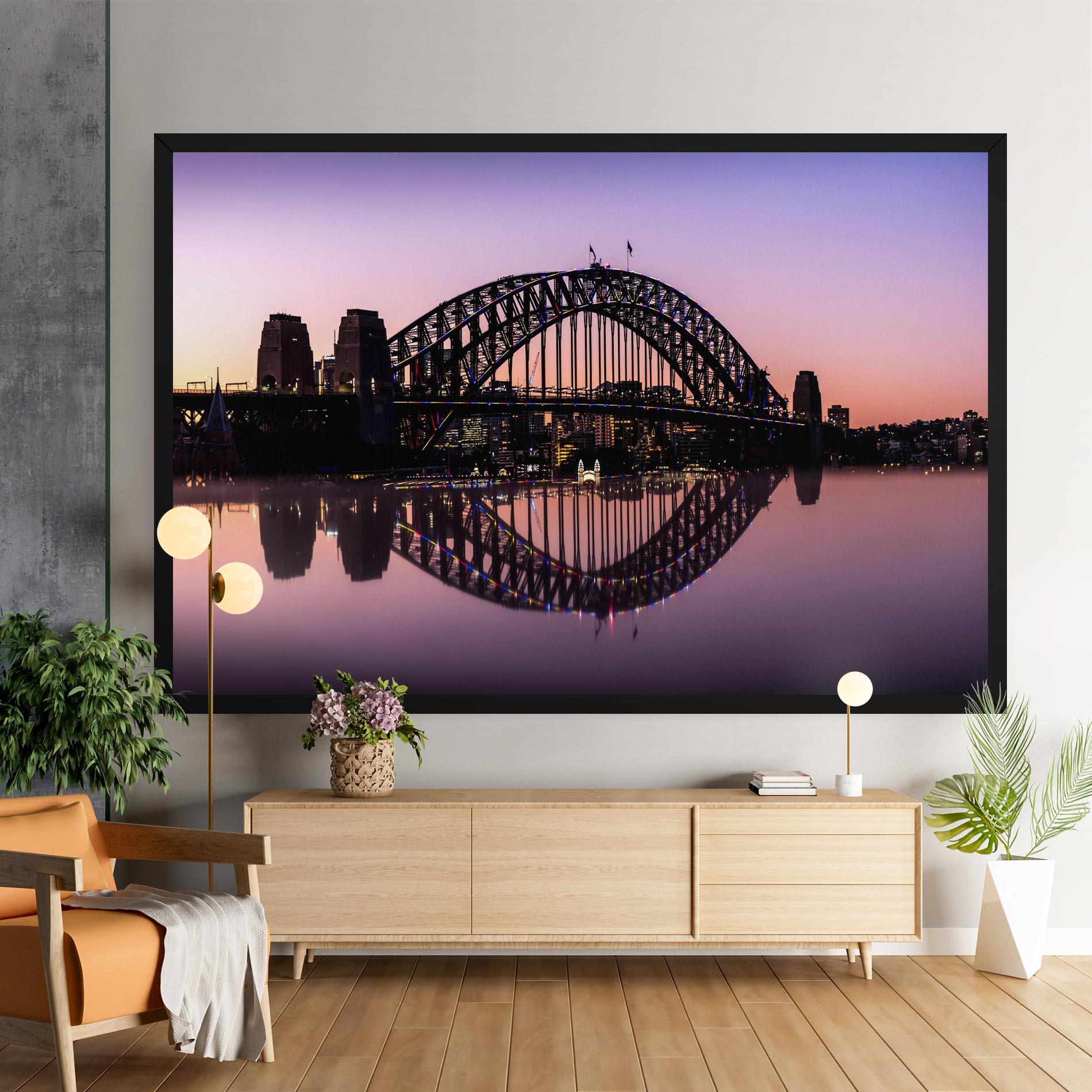 Картина на платно Purple Night Sydney mockup 9