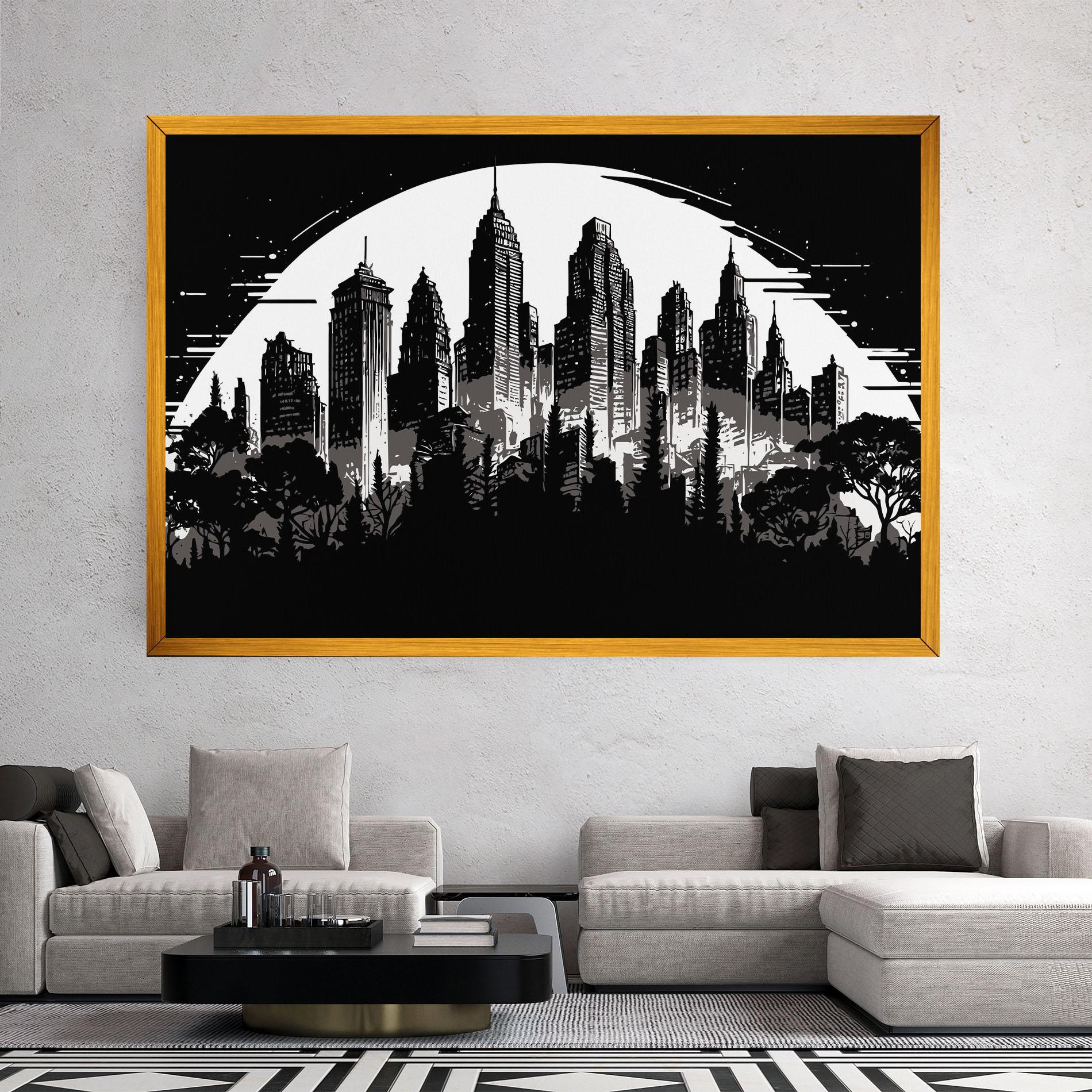 Картина на платно Australia Moon mockup 2