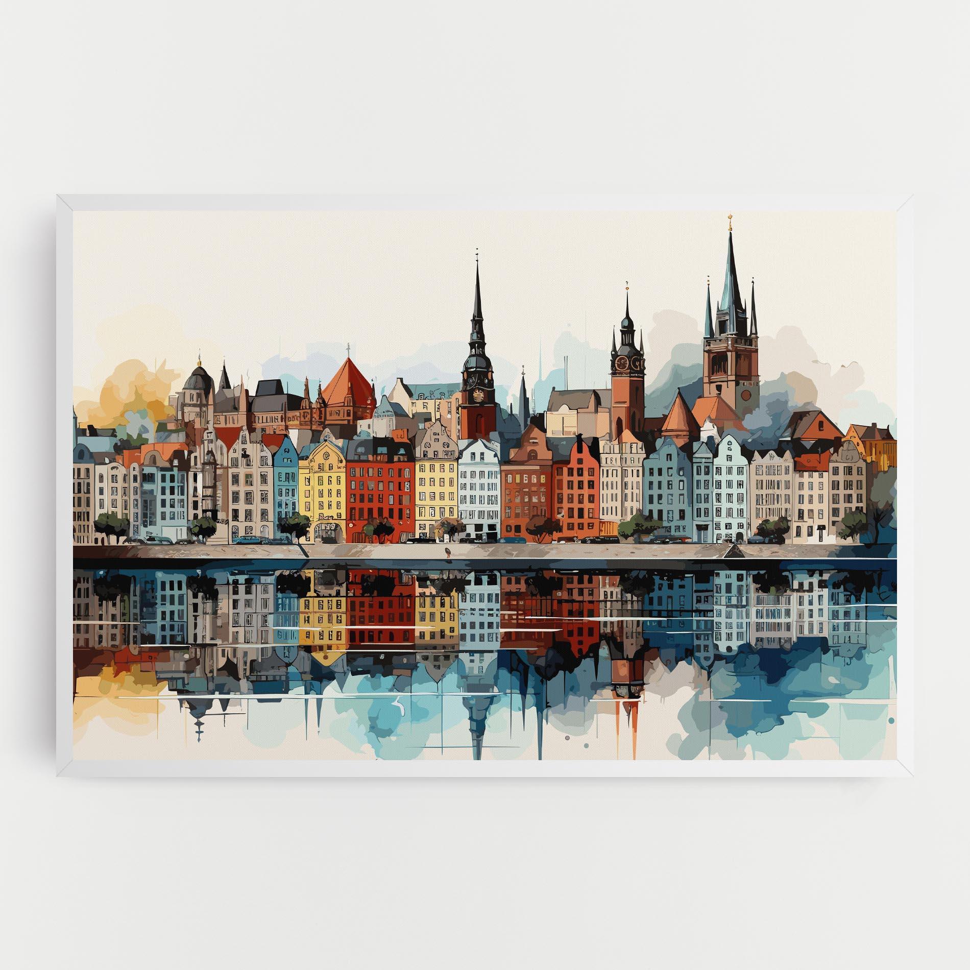 Картина на платно German Buildings mockup 0