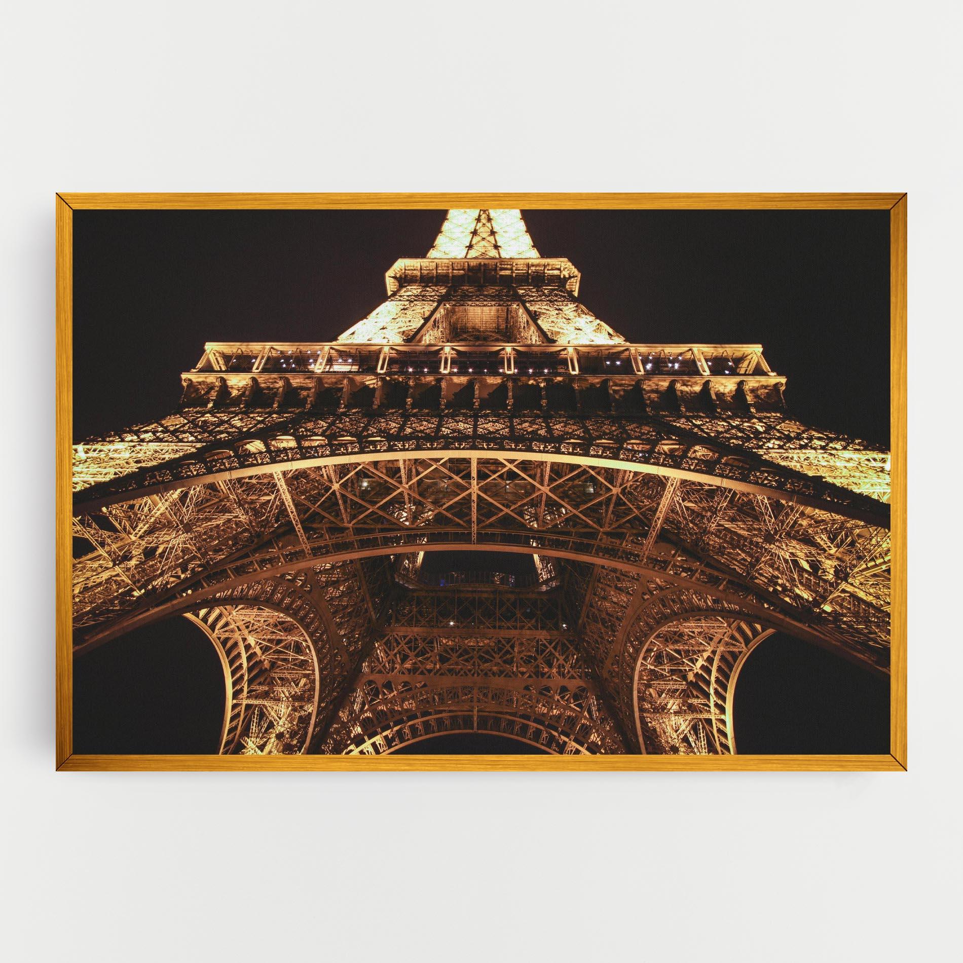 Картина на платно Eiffel Tower At Night mockup 0