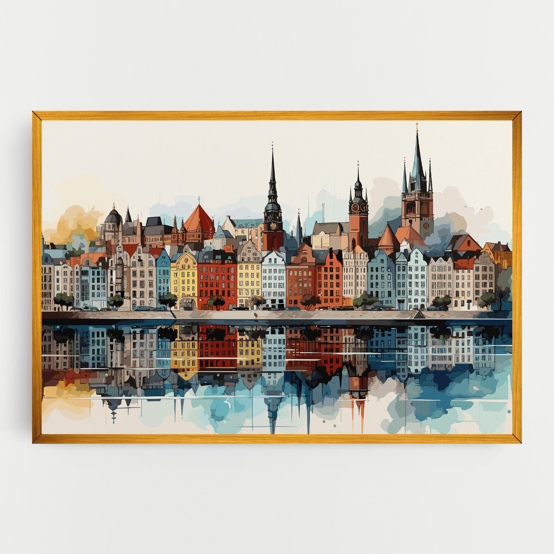 Картина на платно German Buildings mockup 0