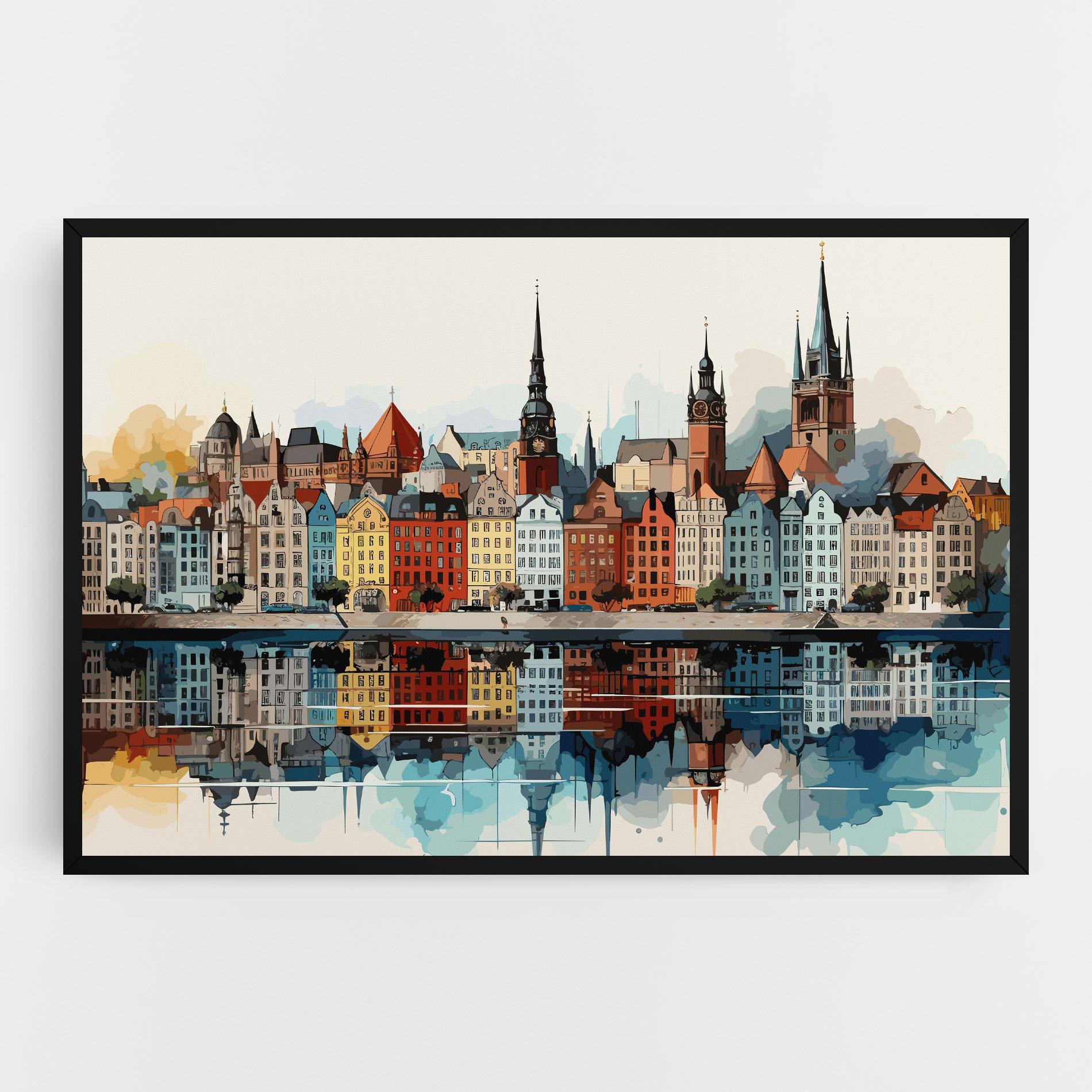 Картина на платно German Buildings mockup 0