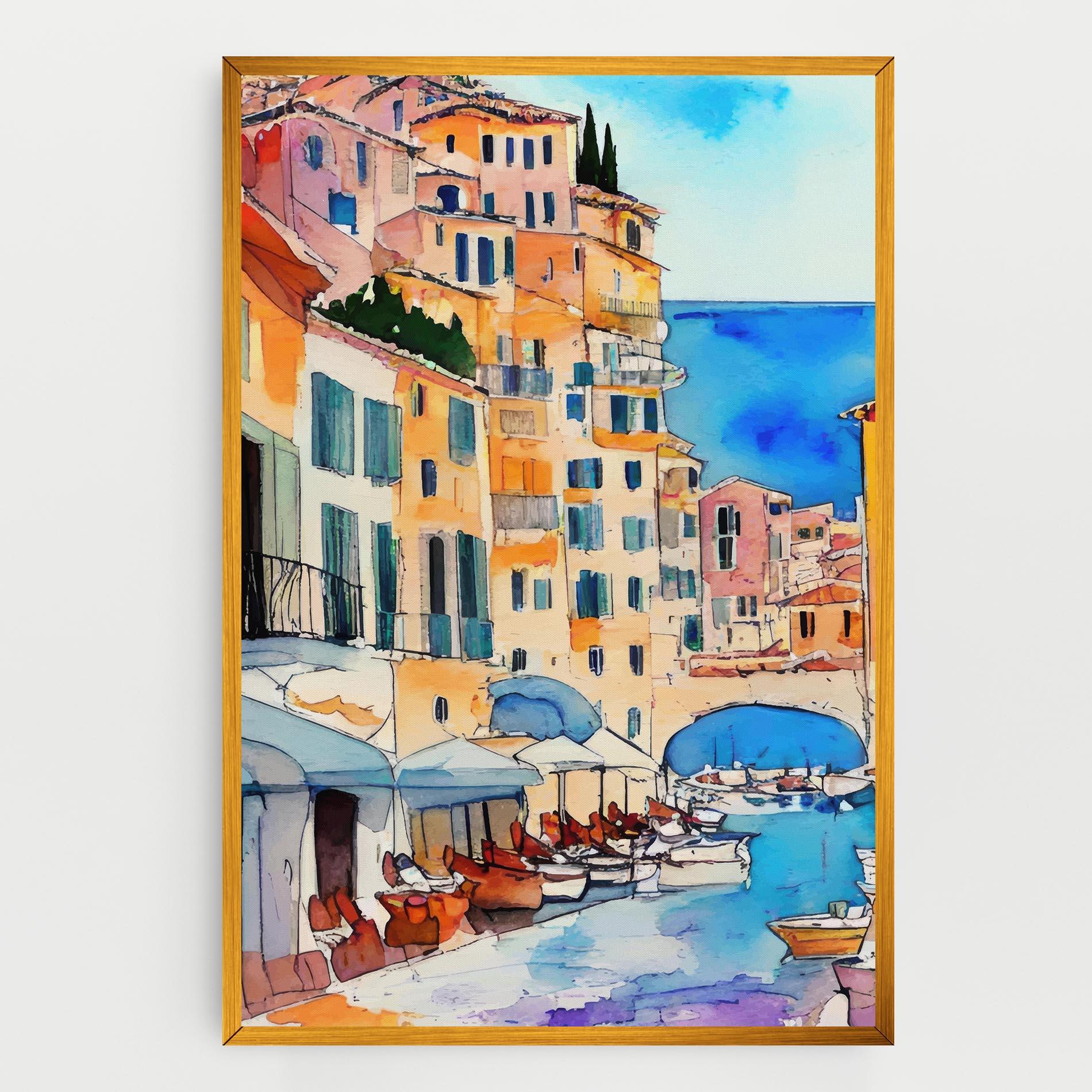 Картина на платно France Watercolor mockup 0