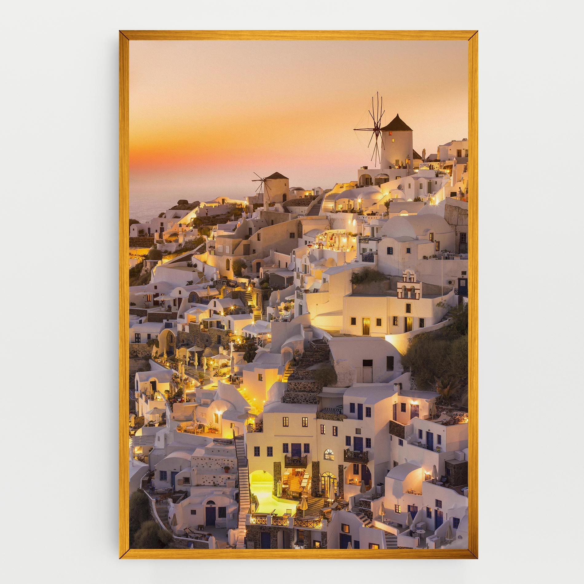 Картина на платно Santorini Greece mockup 0