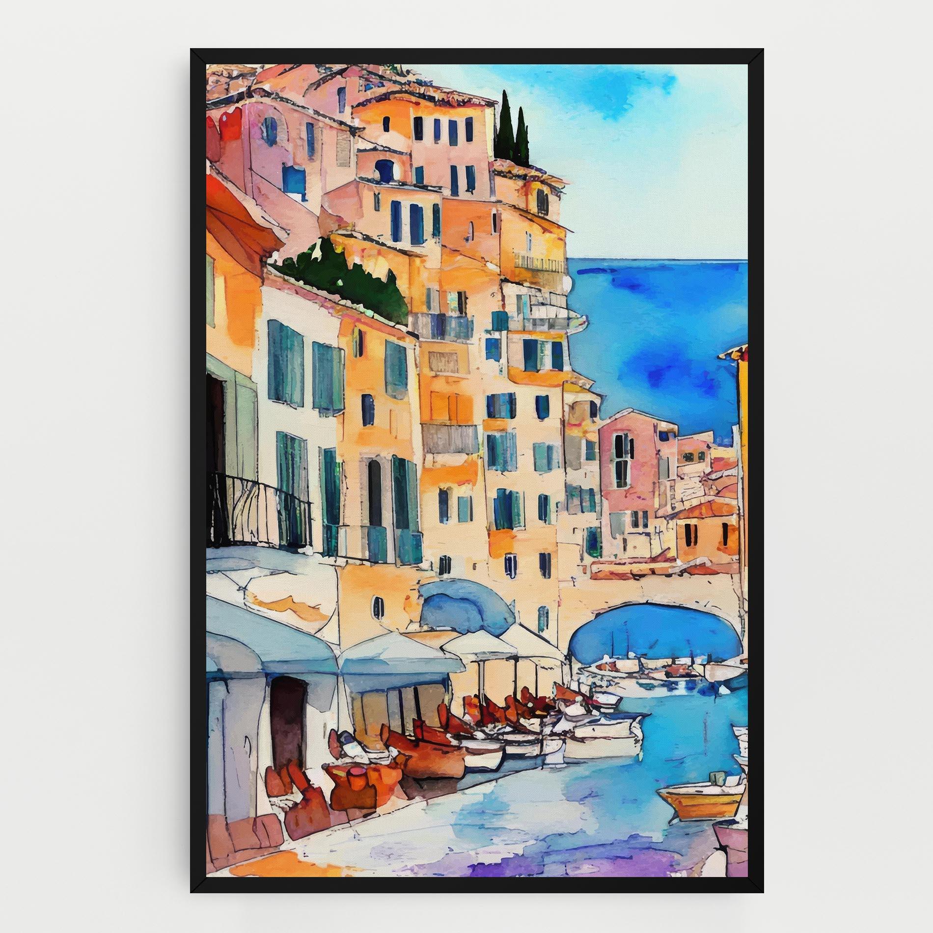 Картина на платно France Watercolor mockup 0