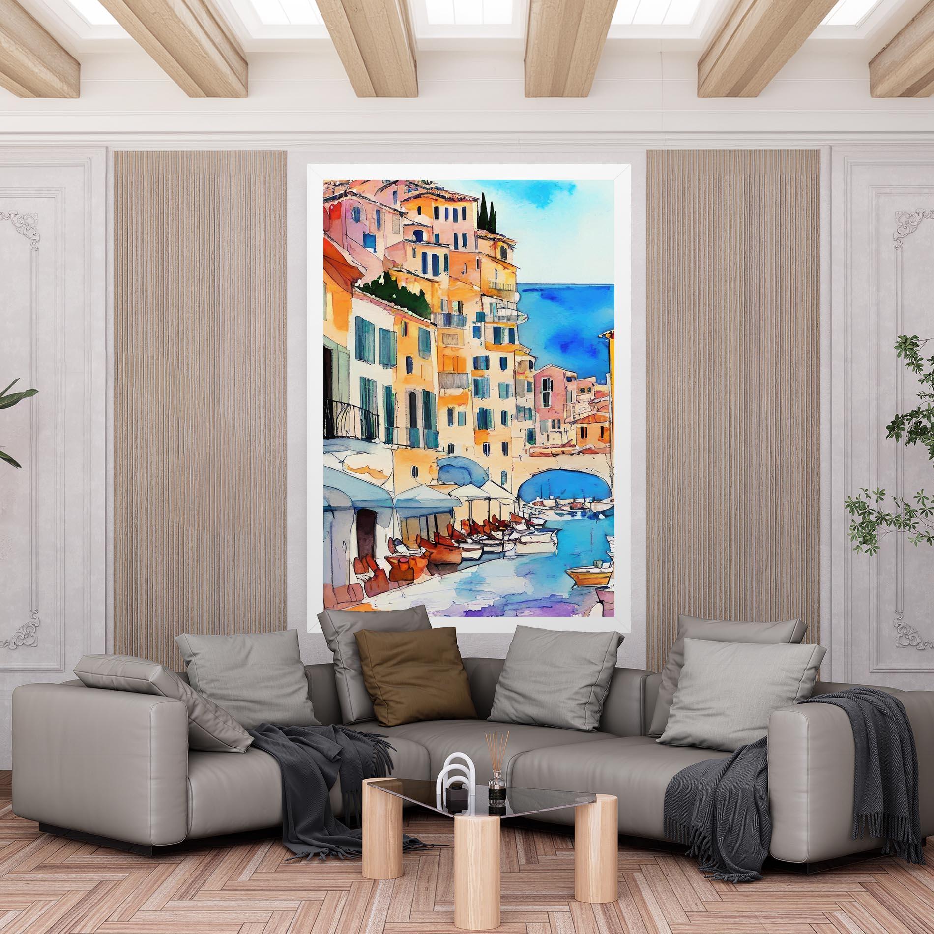 Картина на платно France Watercolor mockup 6