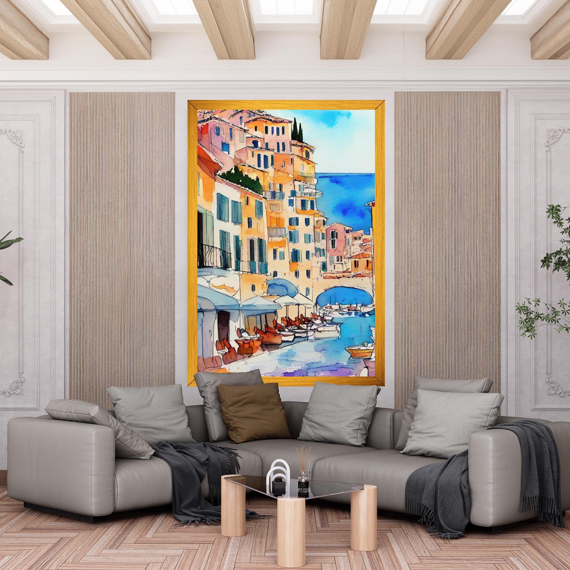 Картина на платно France Watercolor mockup 6