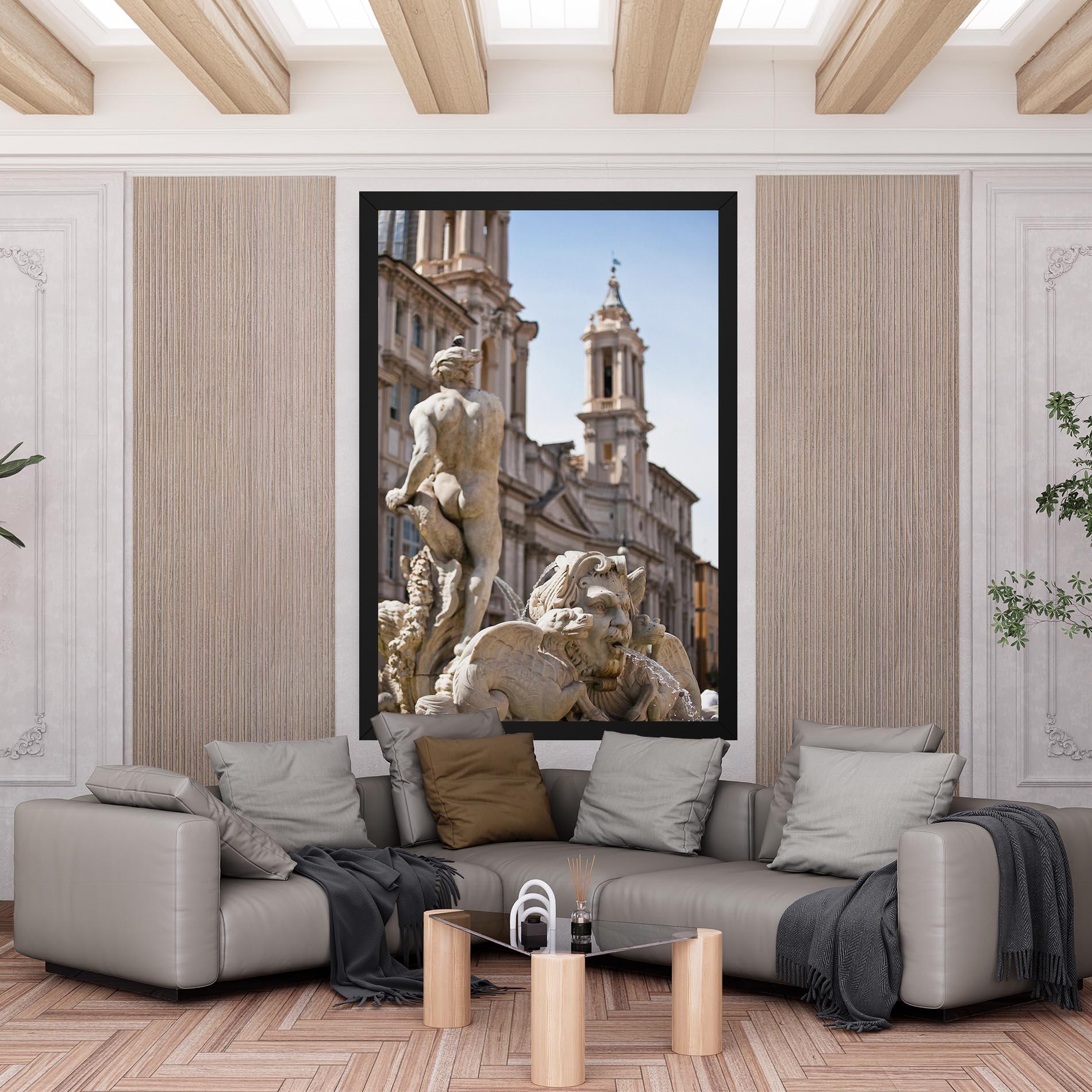 Картина на платно Baroque Statue Italy mockup 6
