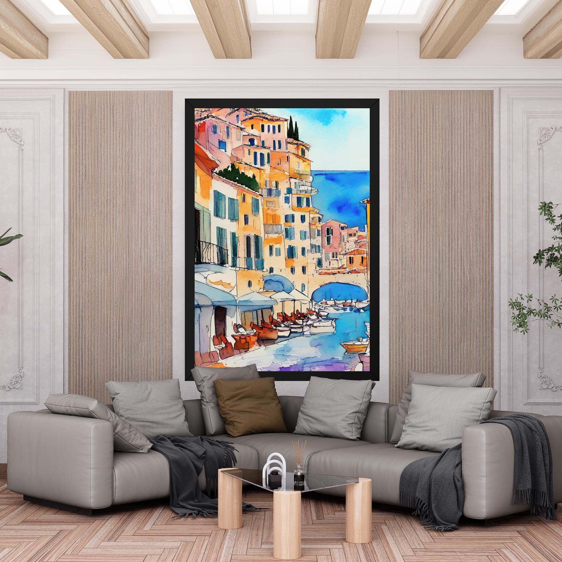 Картина на платно France Watercolor mockup 6