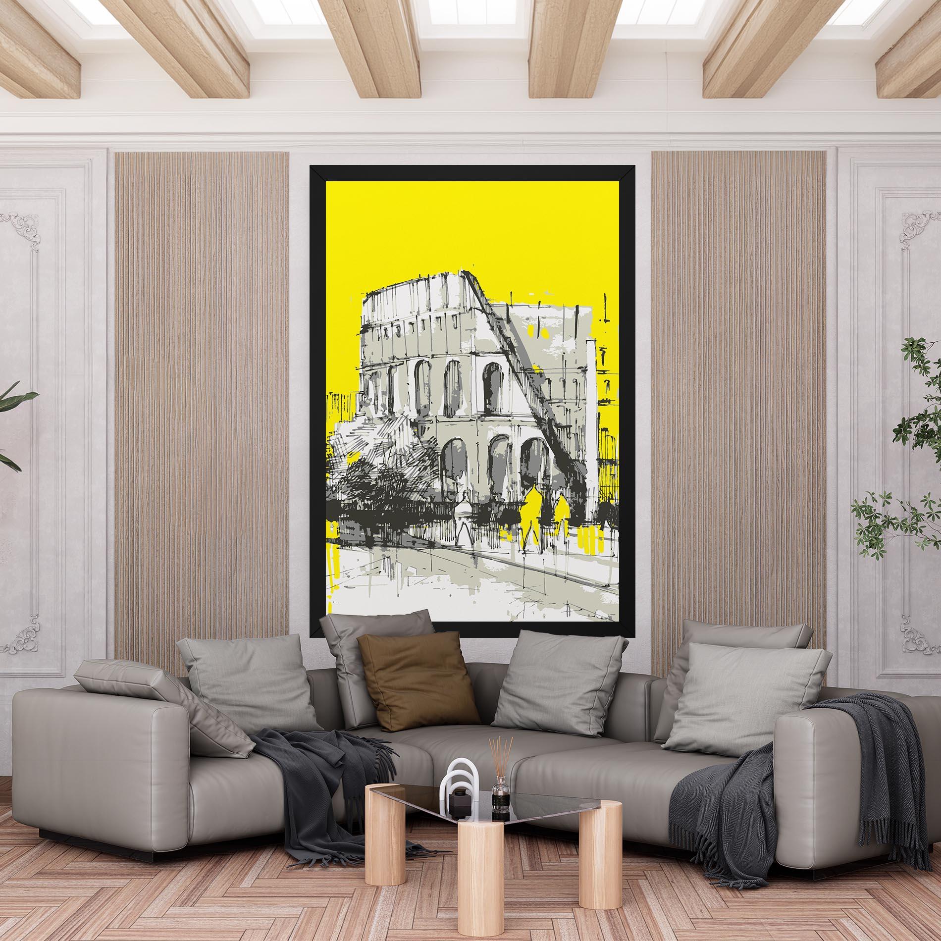 Картина на платно Yellow Colosseum mockup 6