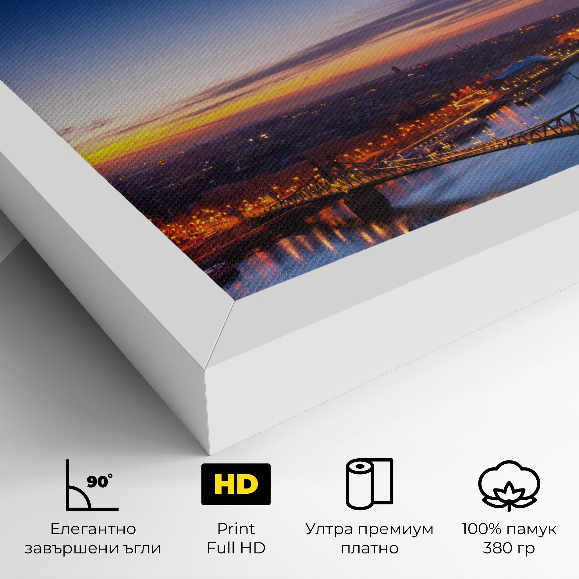 Картина на платно Budapest Sunset mockup 4