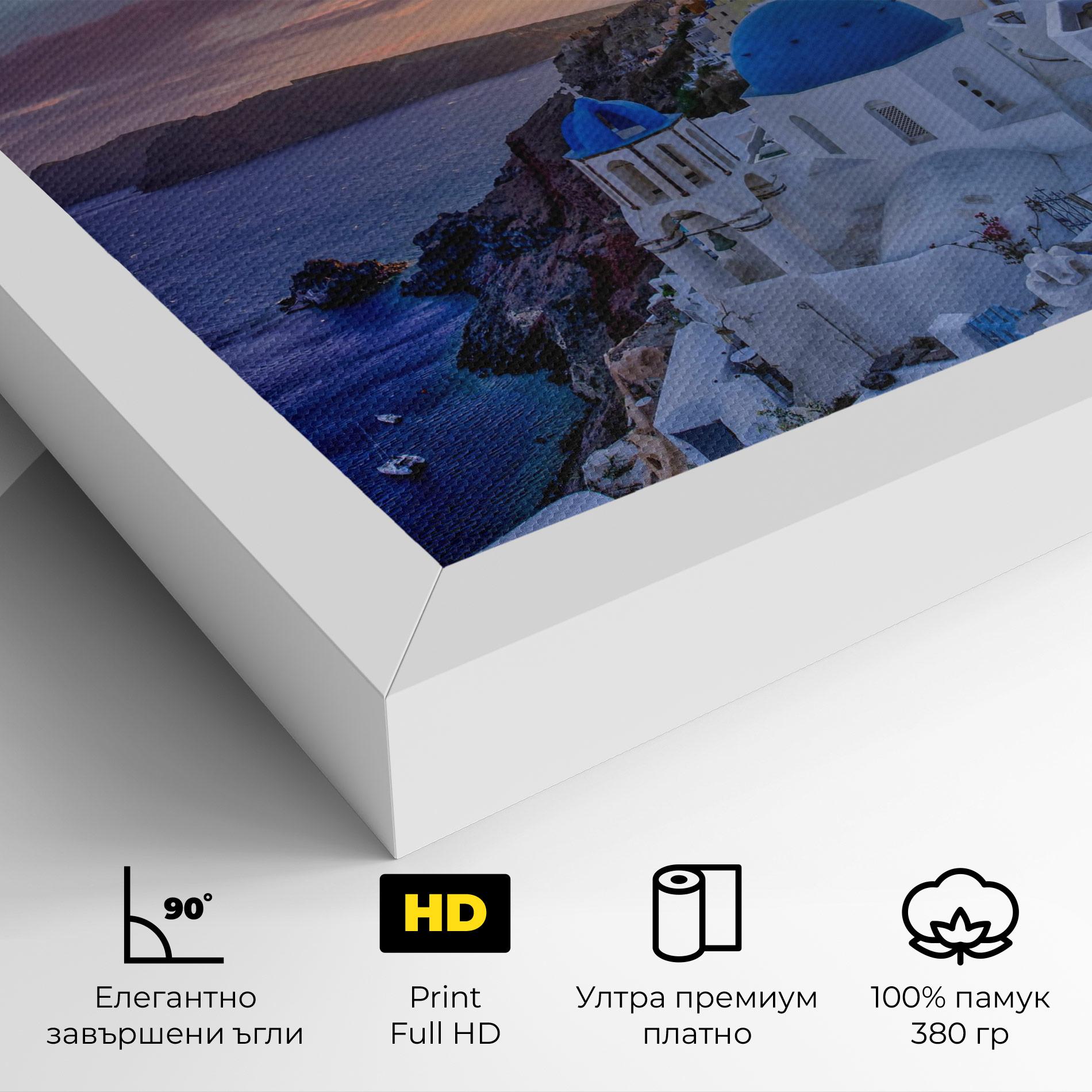 Картина на платно Santorini View mockup 4