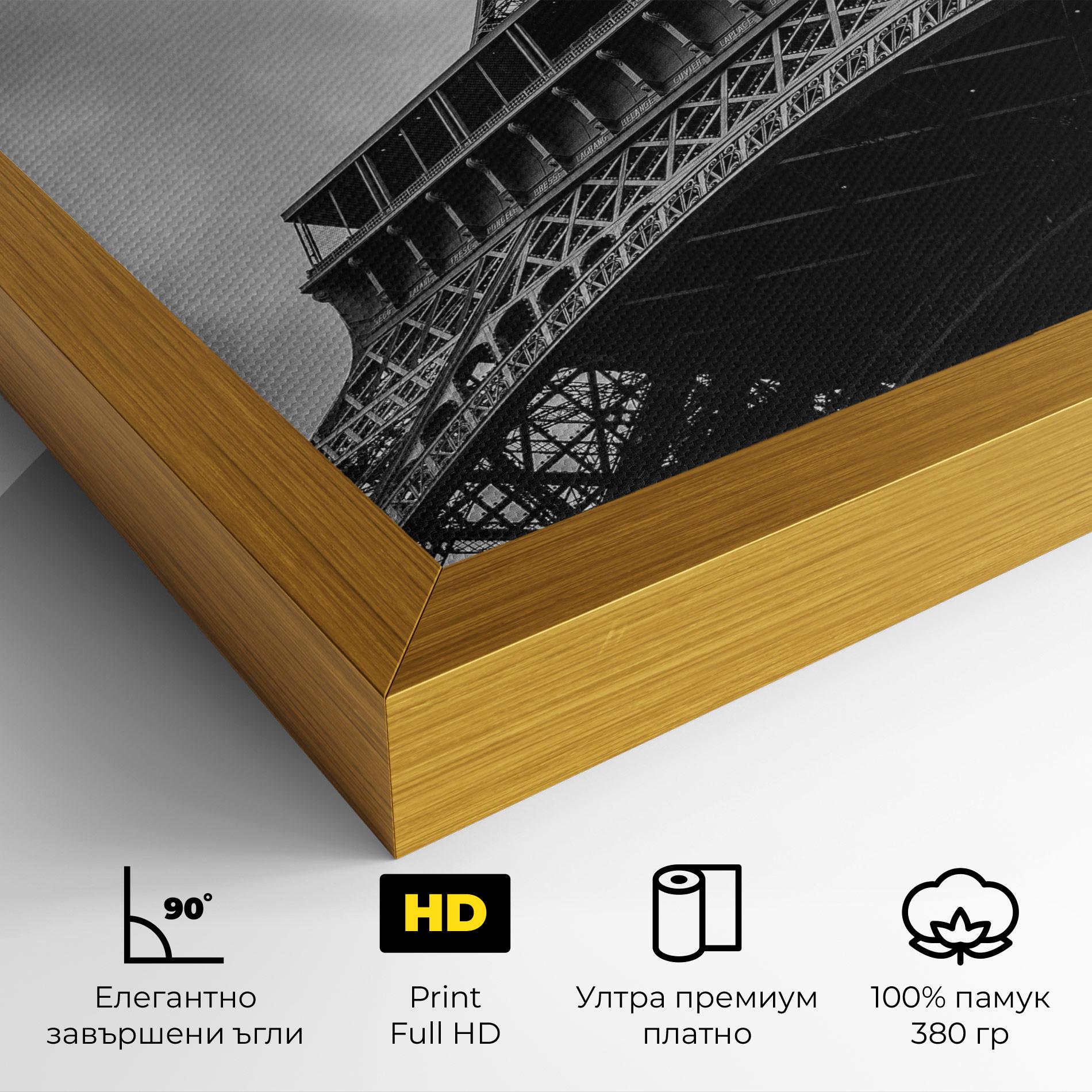 Картина на платно Eiffel Grey Tower mockup 4
