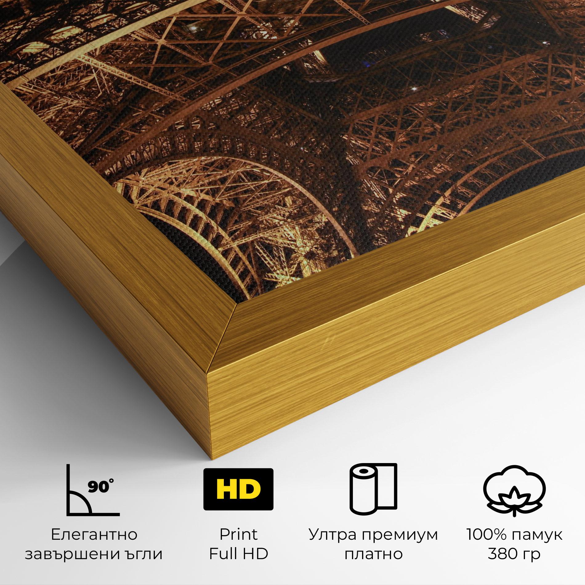 Картина на платно Eiffel Tower At Night mockup 4