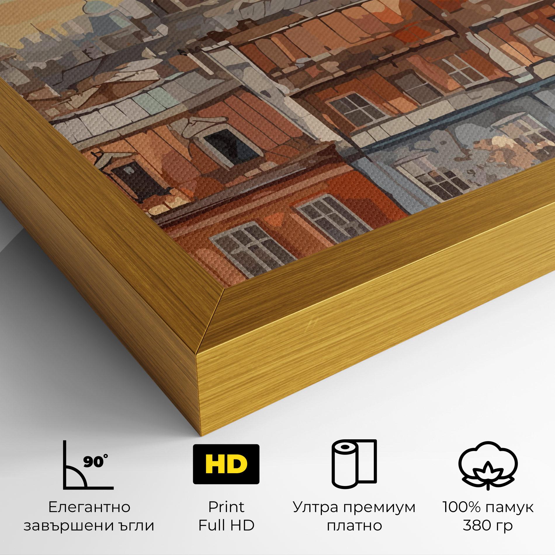 Картина на платно Window City View mockup 4