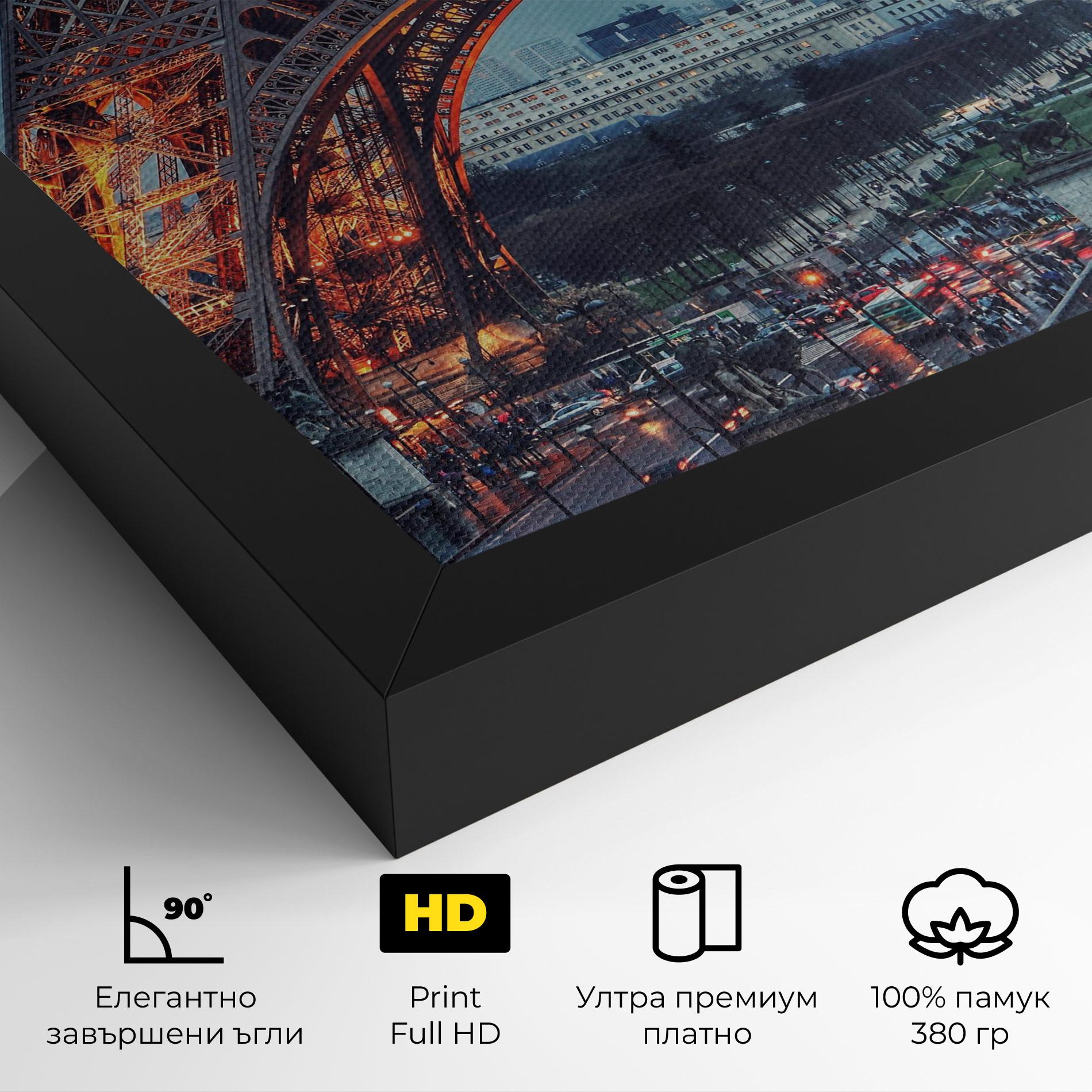 Картина на платно Eiffel Tower Lights mockup 4