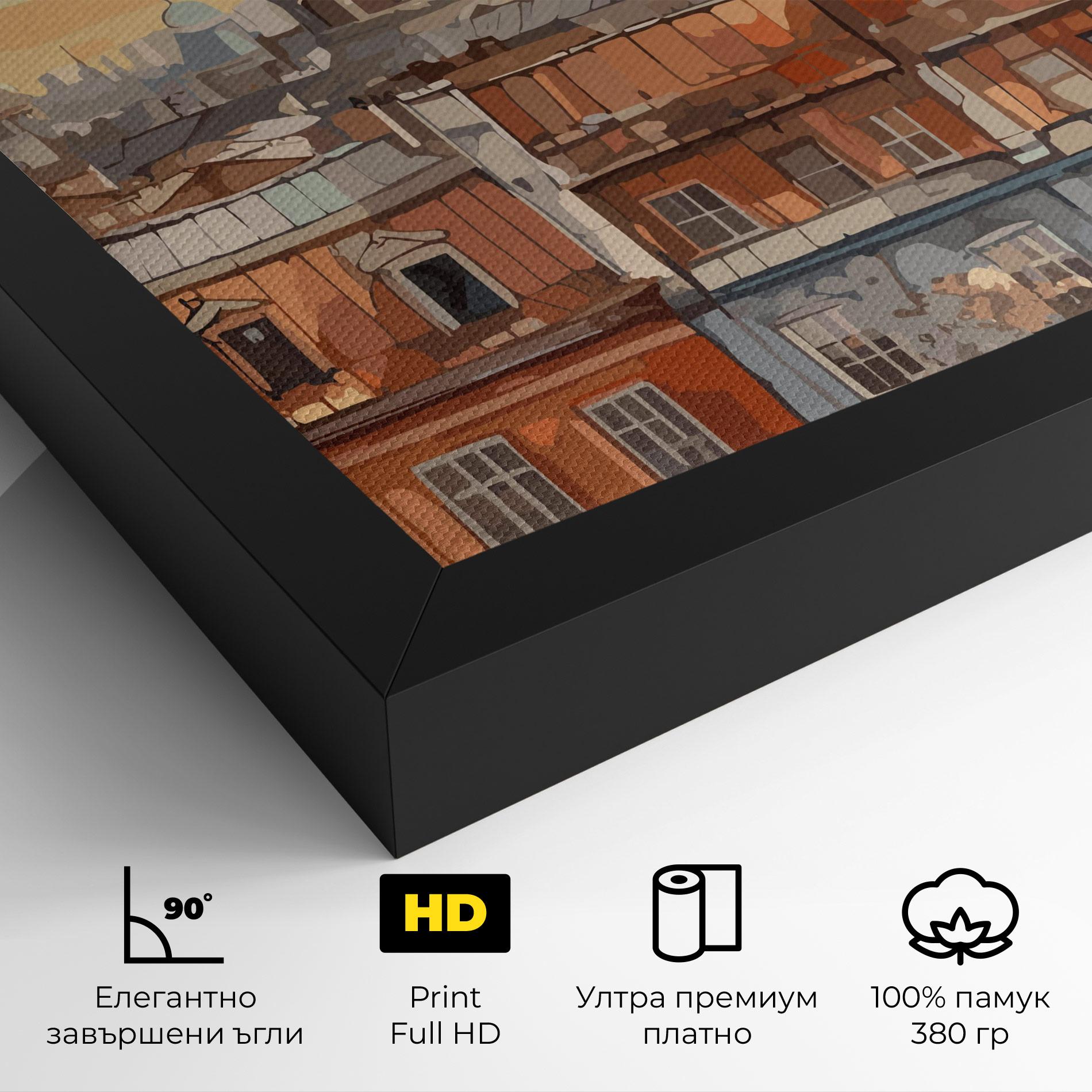 Картина на платно Window City View mockup 4