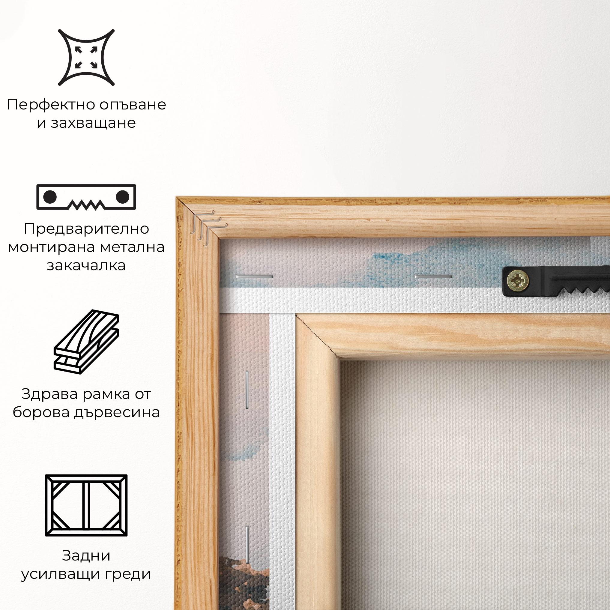 Картина на платно Eiffel Tower Roses mockup 5