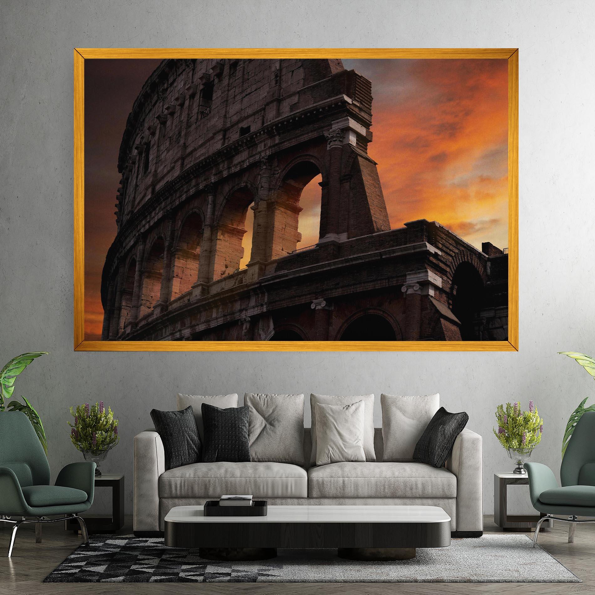 Картина на платно Colosseum Sunset mockup 7