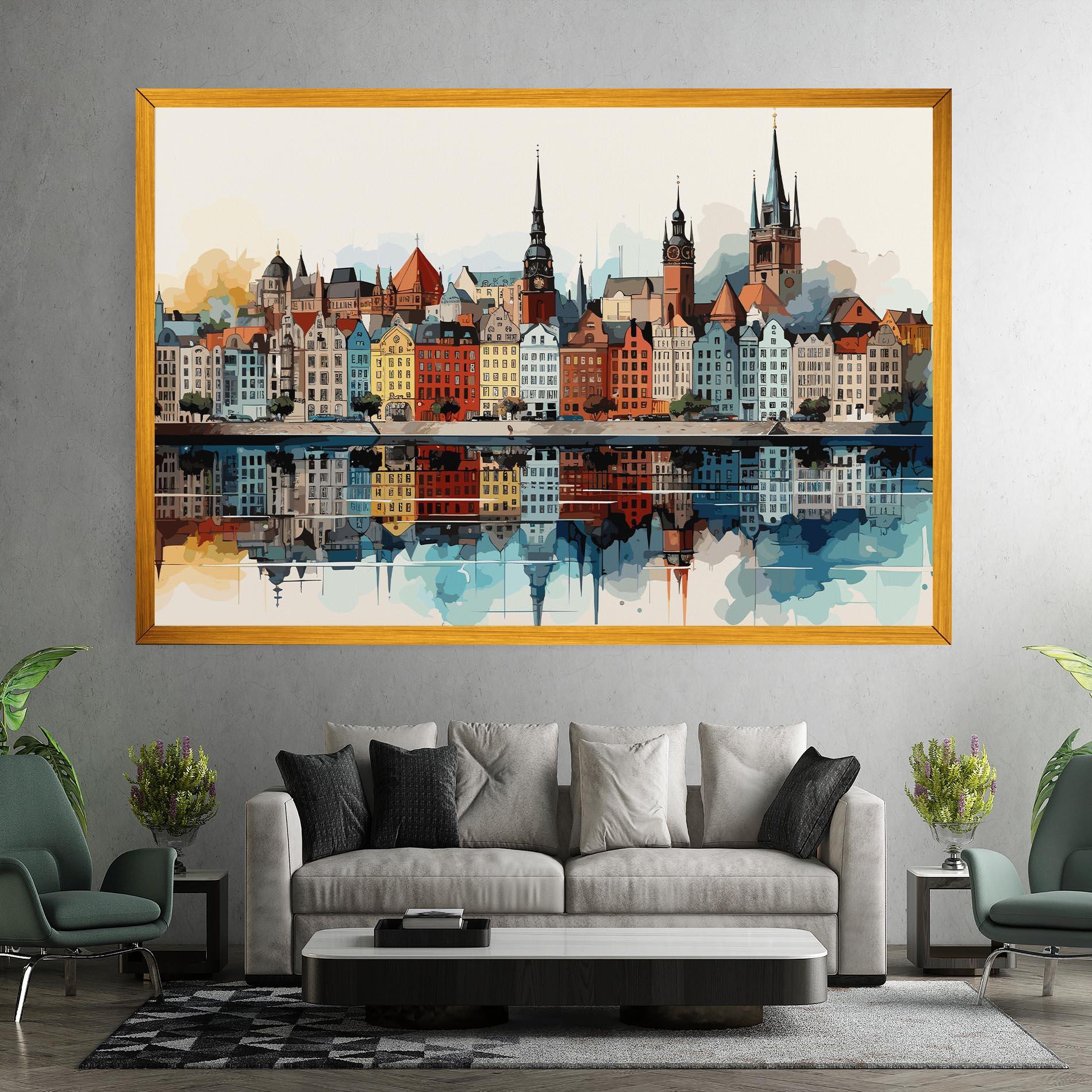 Картина на платно German Buildings mockup 7