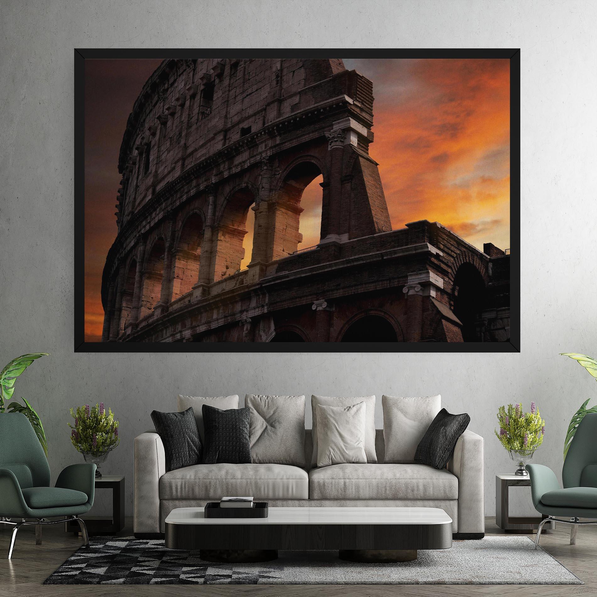 Картина на платно Colosseum Sunset mockup 7