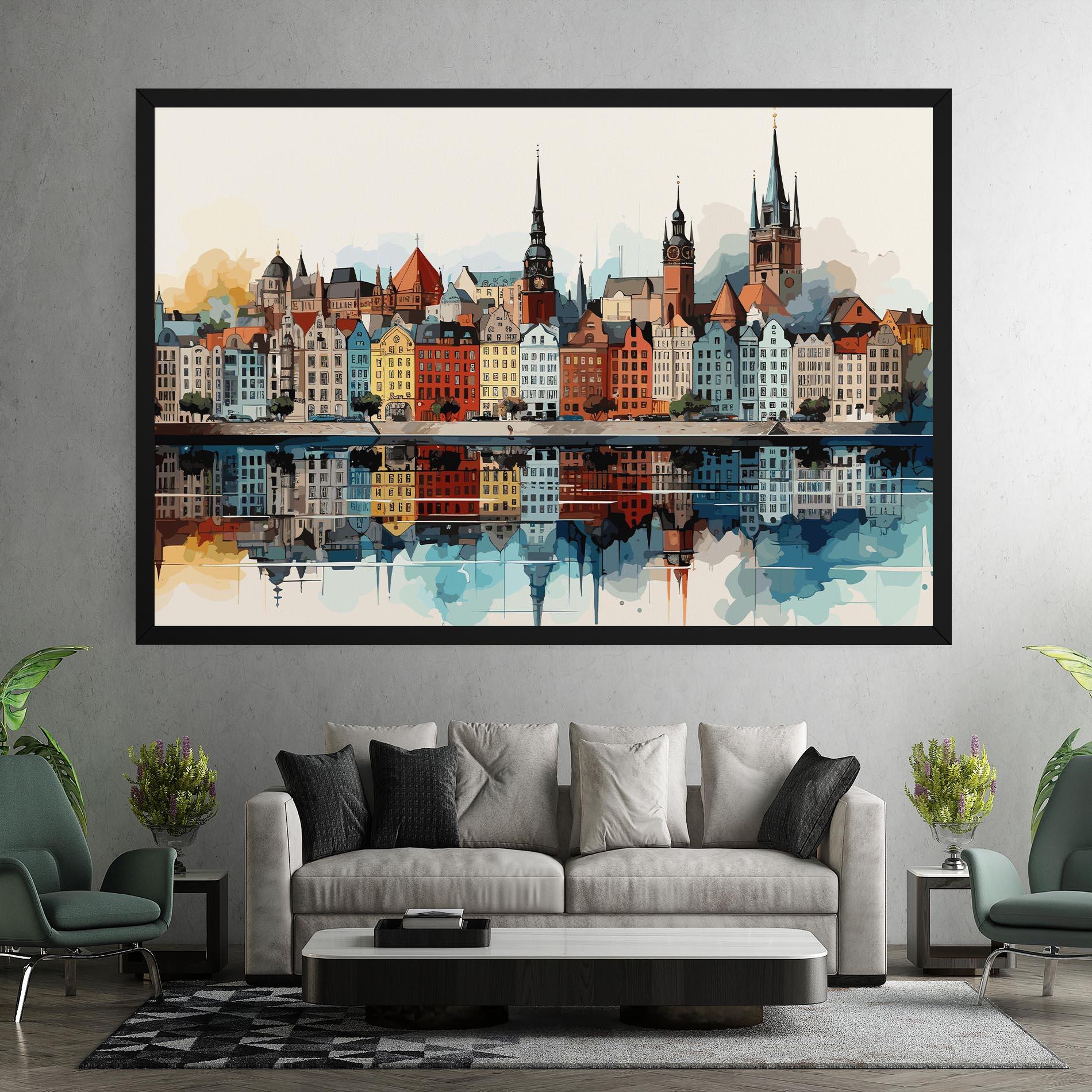 Картина на платно German Buildings mockup 7