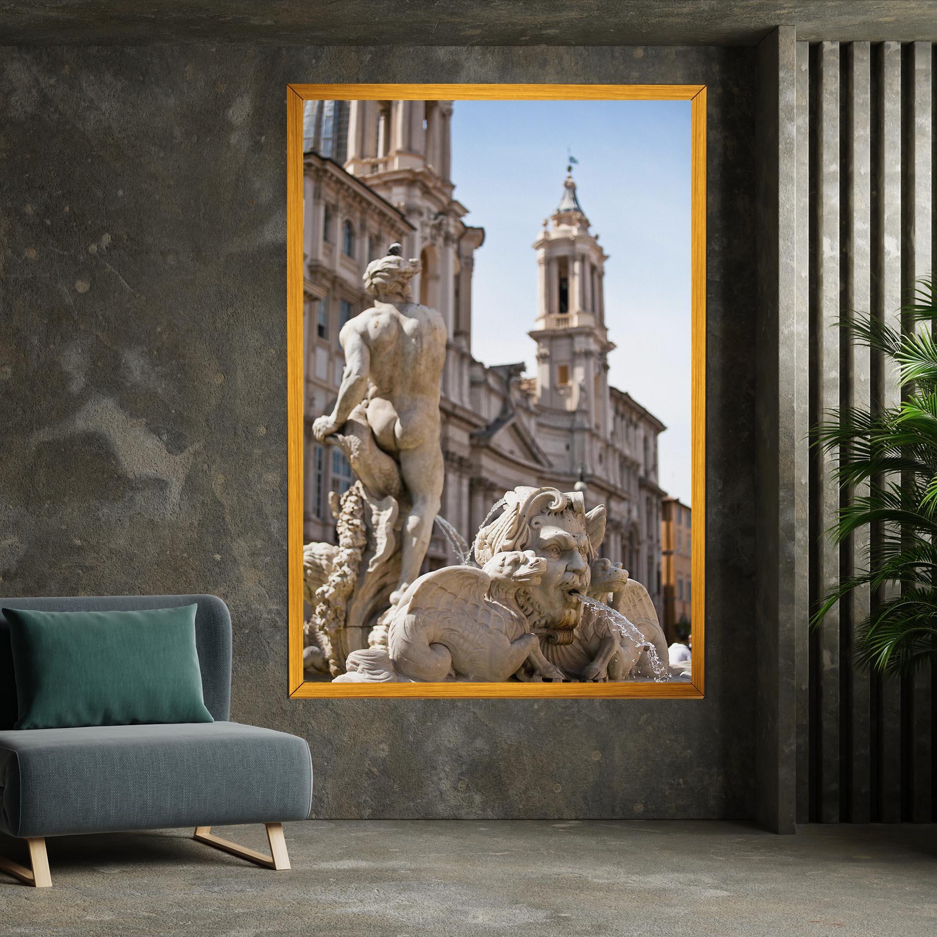 Картина на платно Baroque Statue Italy mockup 7