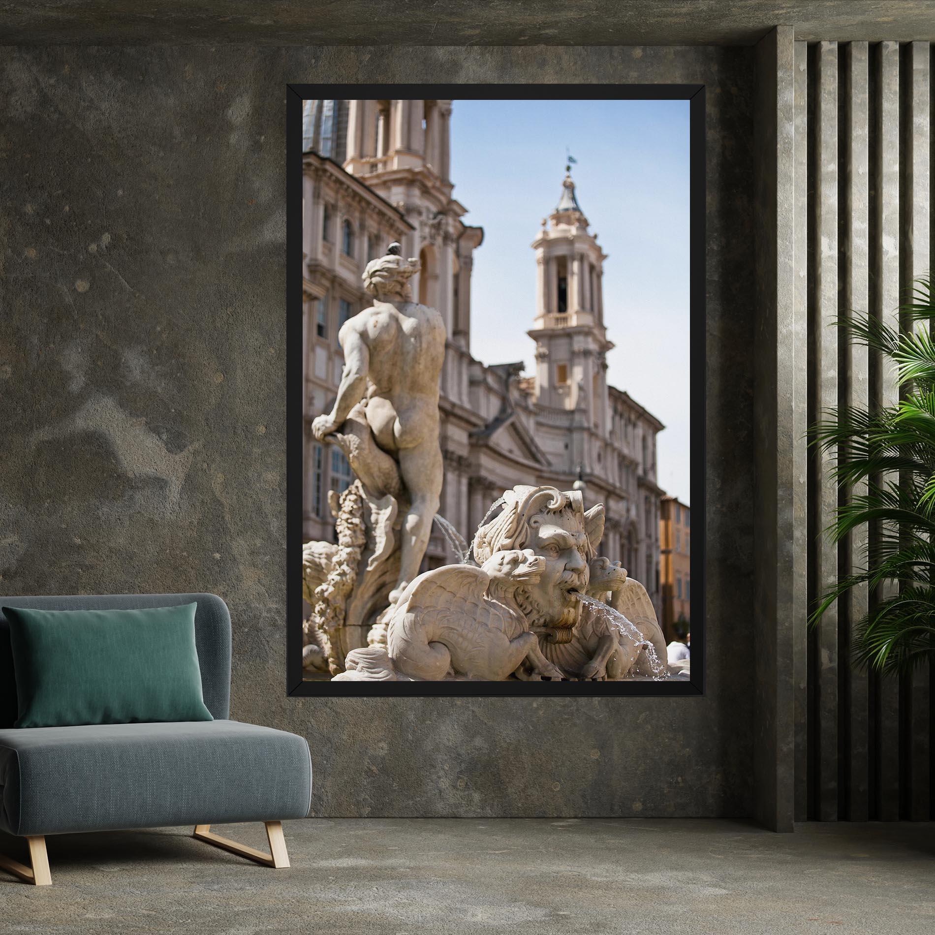 Картина на платно Baroque Statue Italy mockup 7