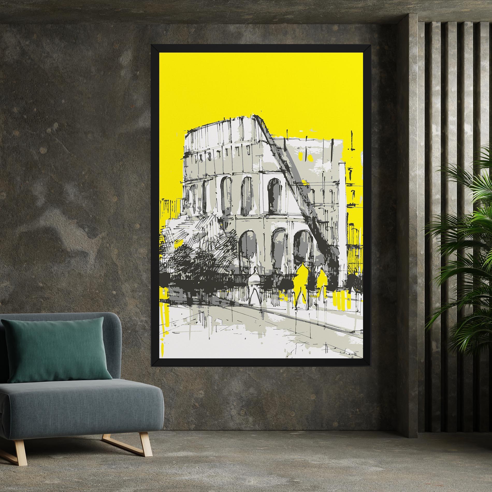 Картина на платно Yellow Colosseum mockup 7