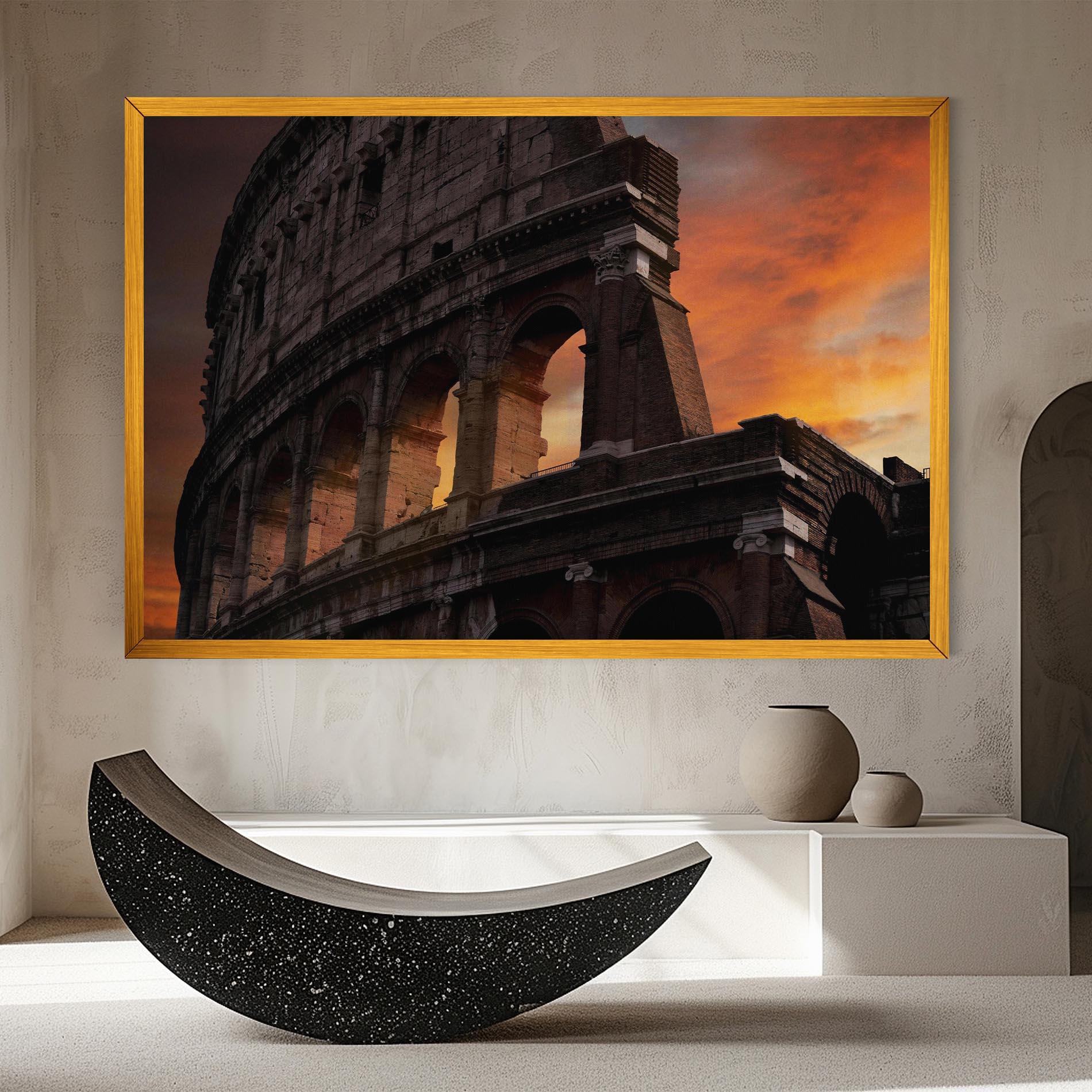 Картина на платно Colosseum Sunset mockup 8