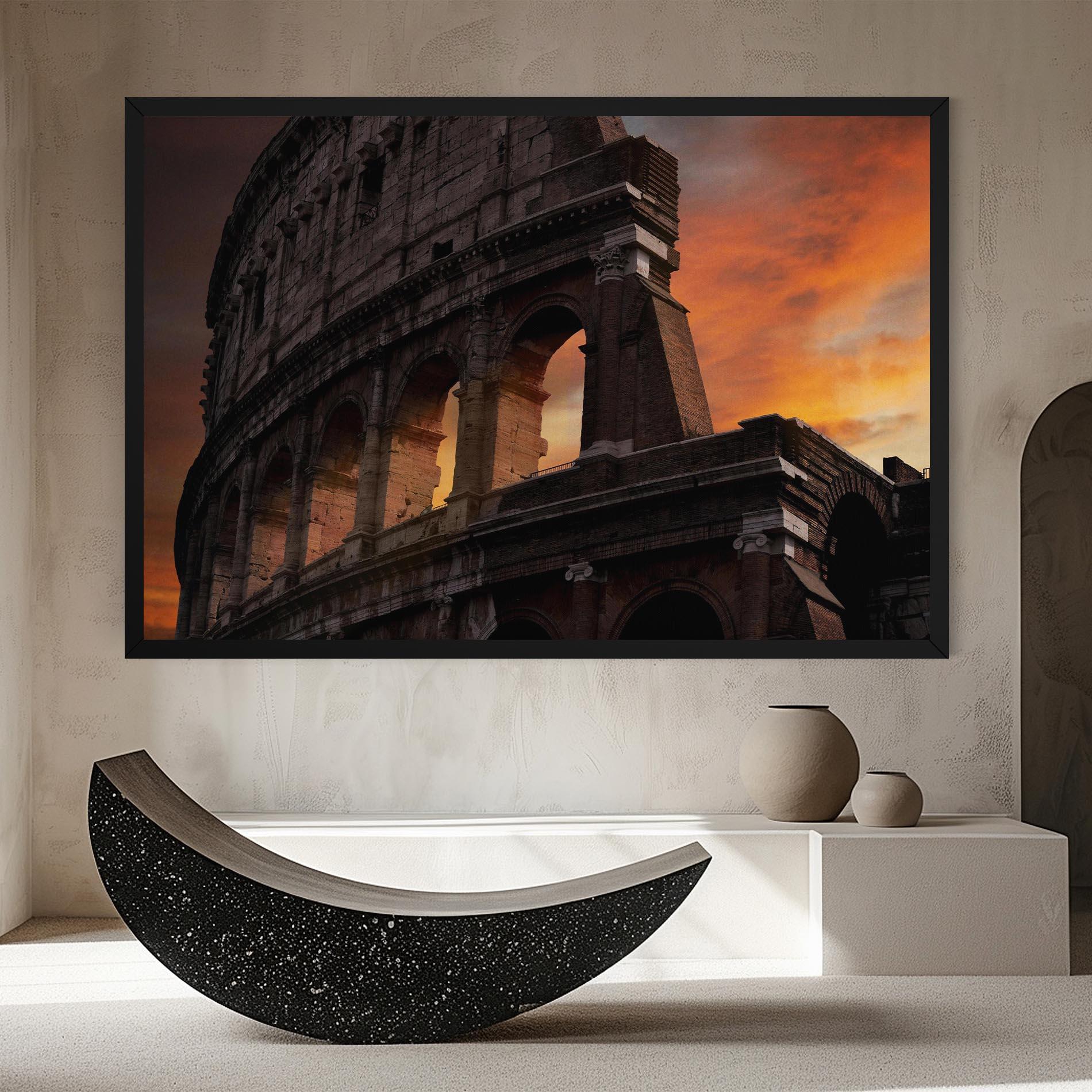 Картина на платно Colosseum Sunset mockup 8