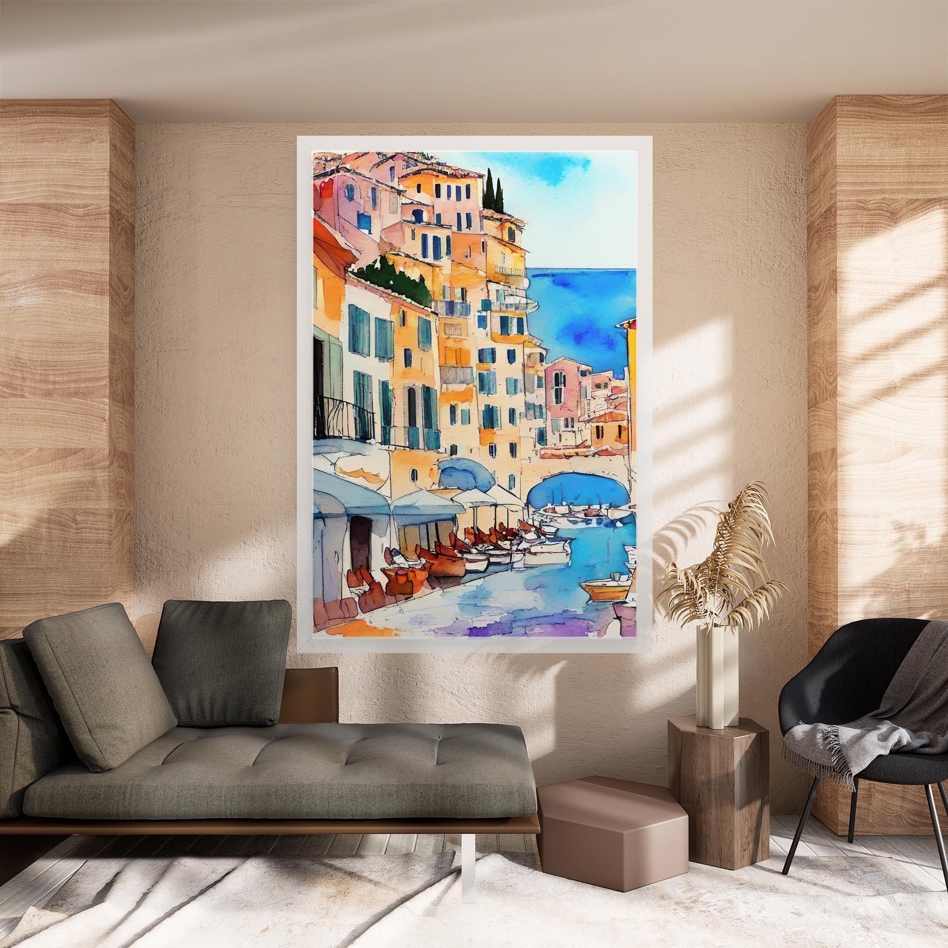 Картина на платно France Watercolor mockup 8