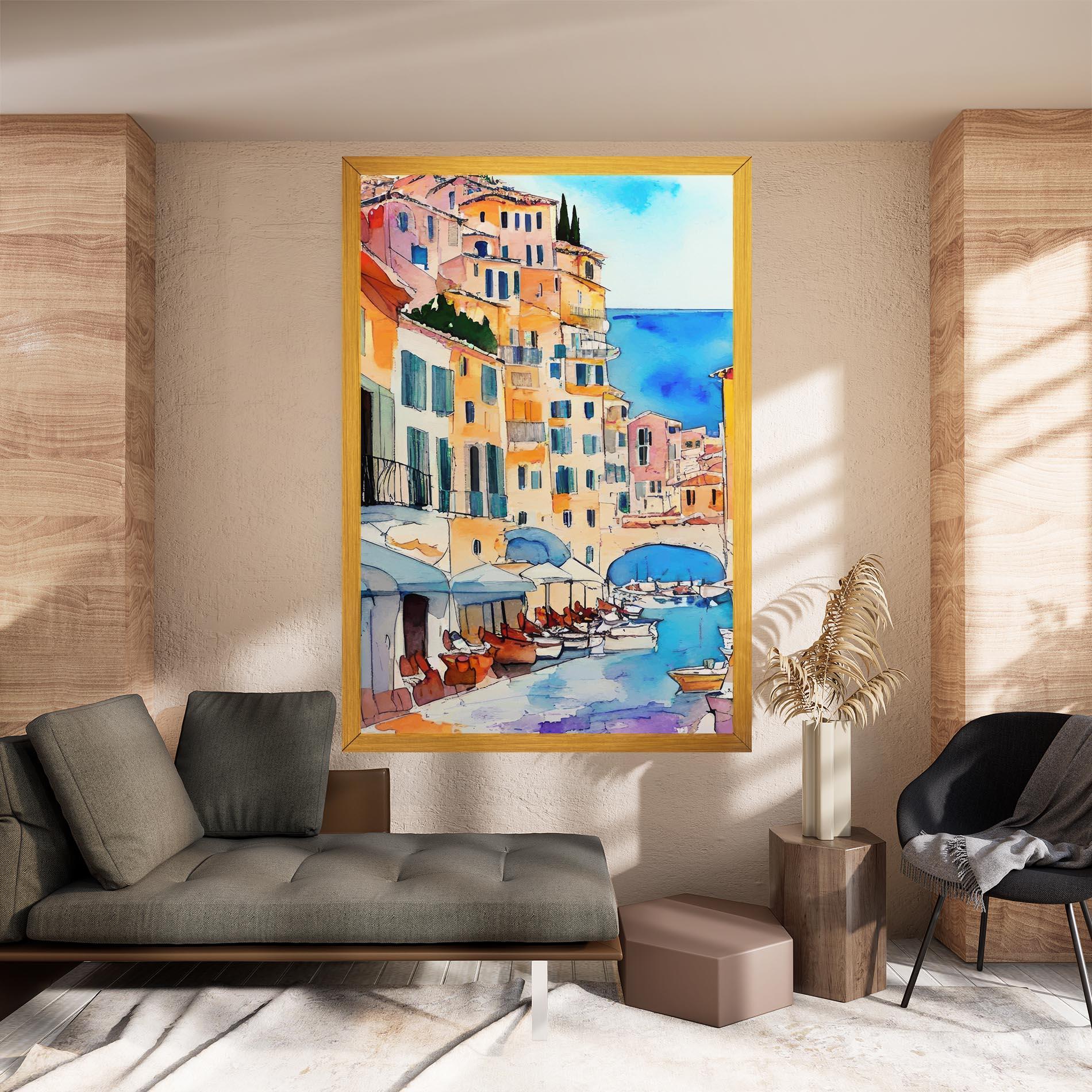 Картина на платно France Watercolor mockup 8