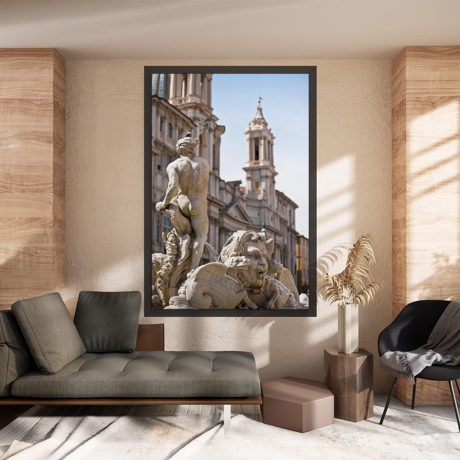 Картина на платно Baroque Statue Italy mockup 8