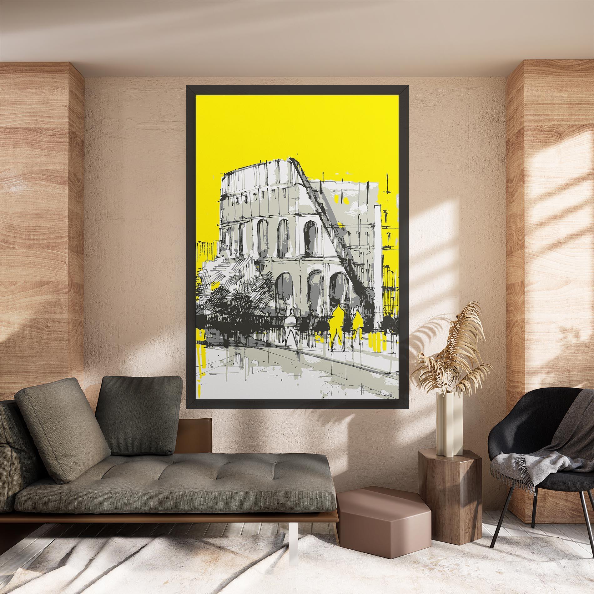 Картина на платно Yellow Colosseum mockup 8