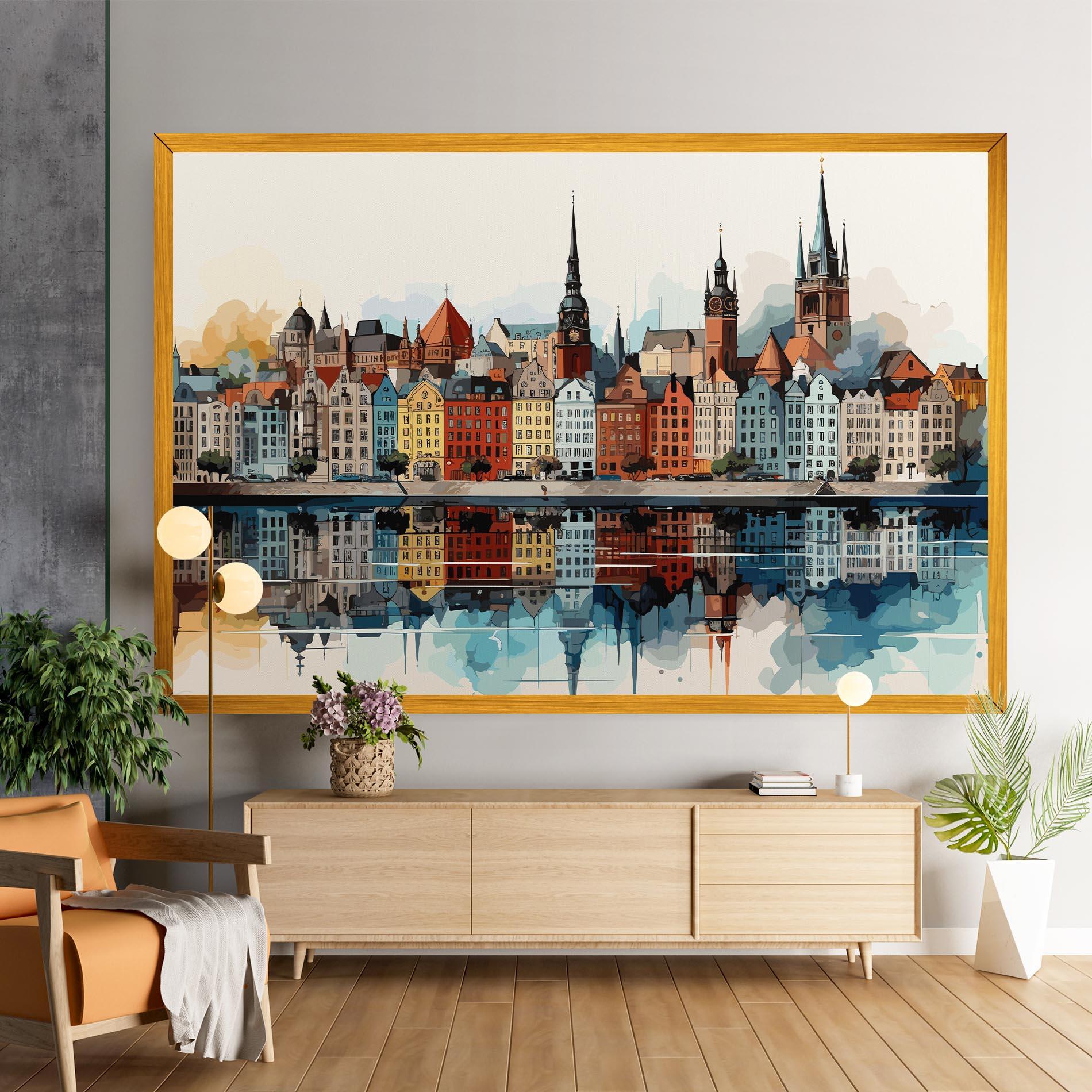 Картина на платно German Buildings mockup 9
