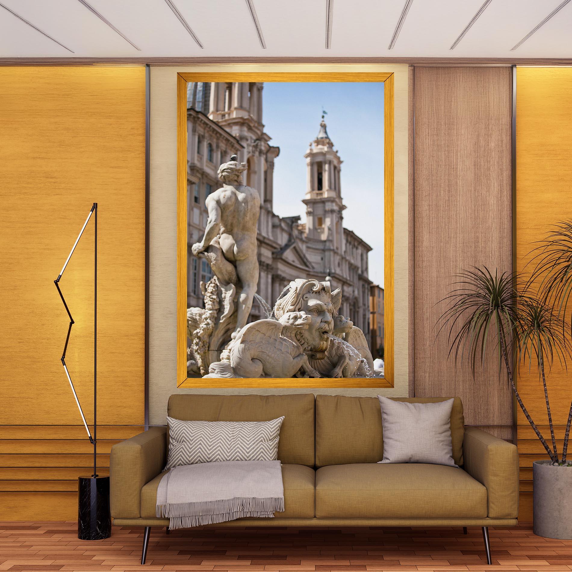 Картина на платно Baroque Statue Italy mockup 9