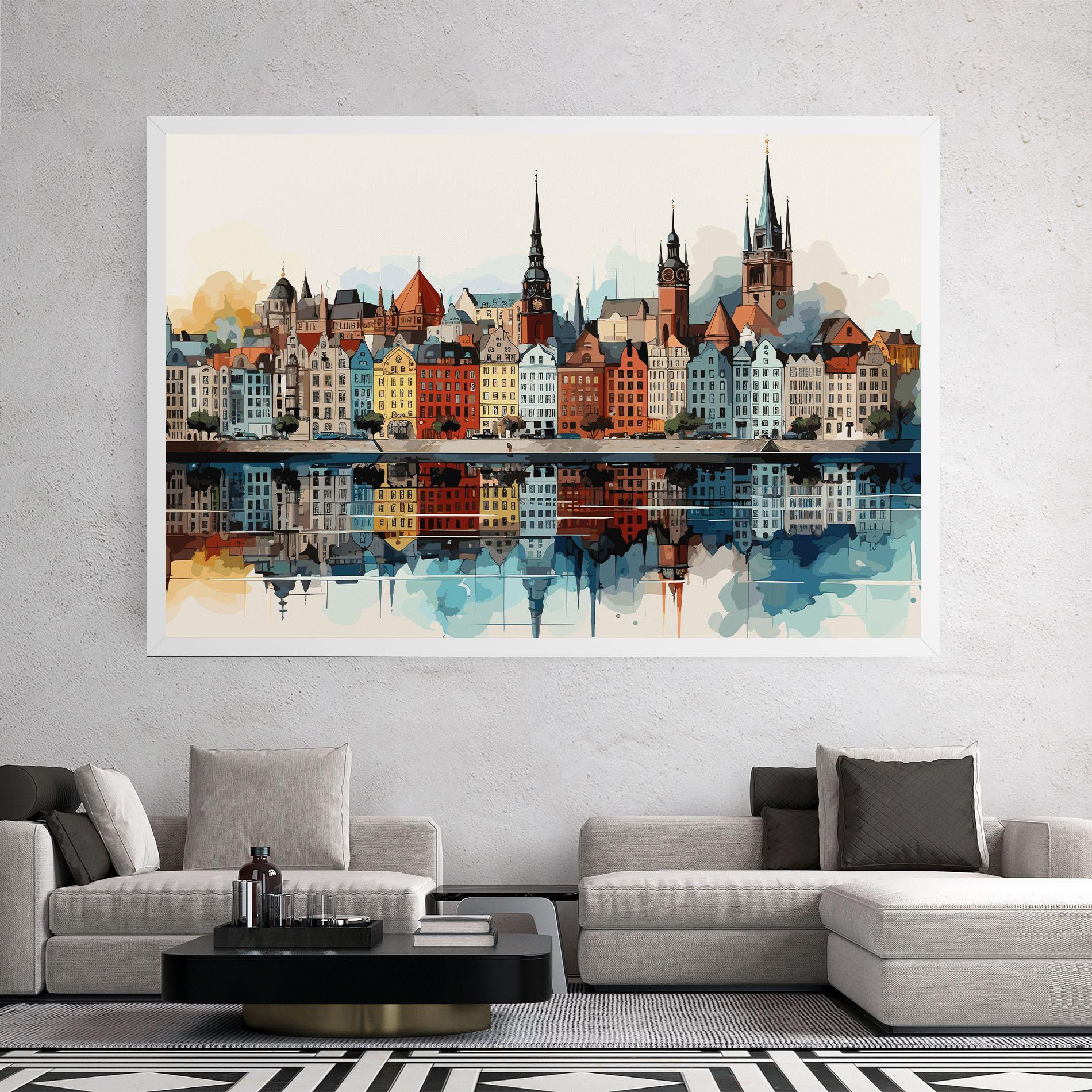 Картина на платно German Buildings mockup 2