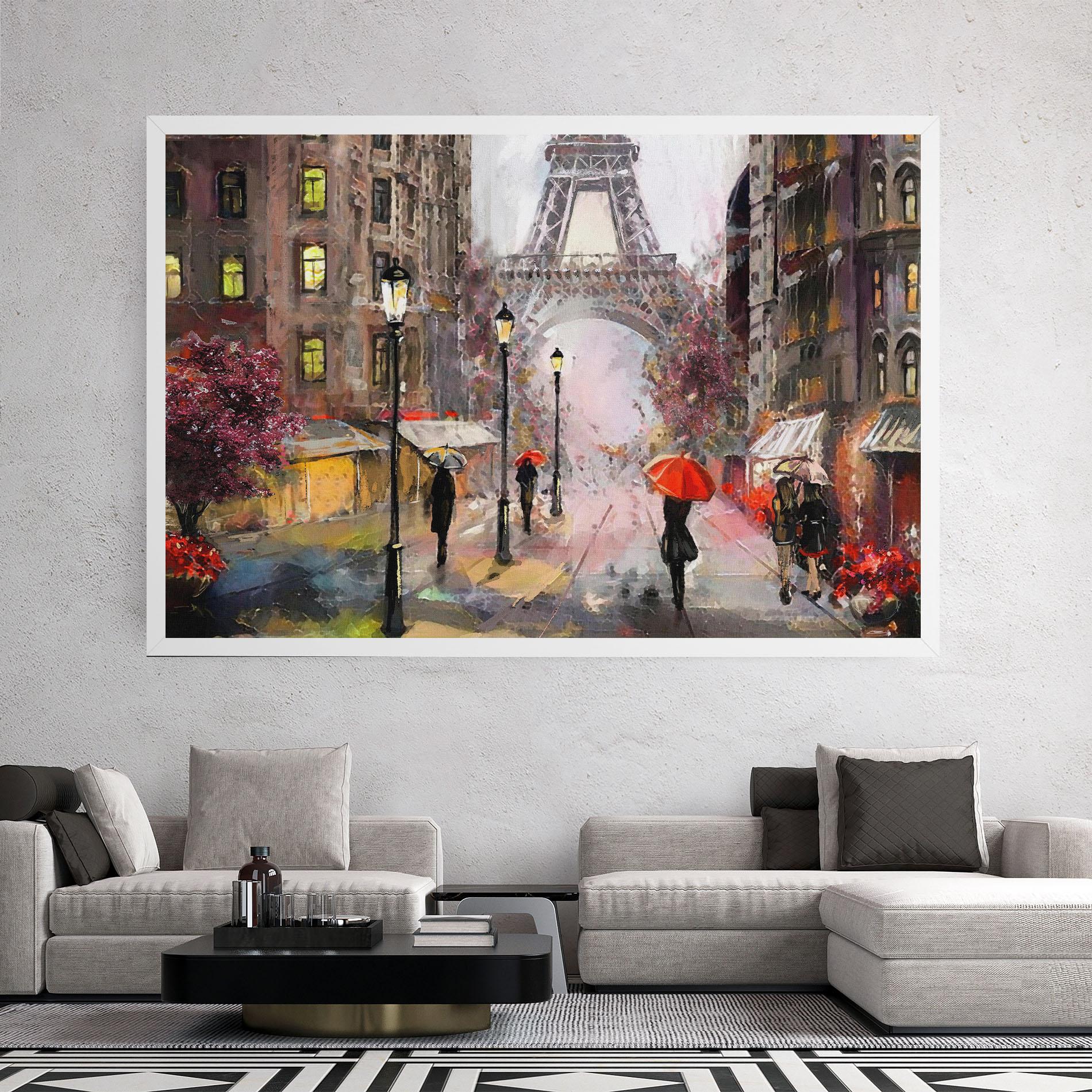 Картина на платно Paris Colours mockup 2