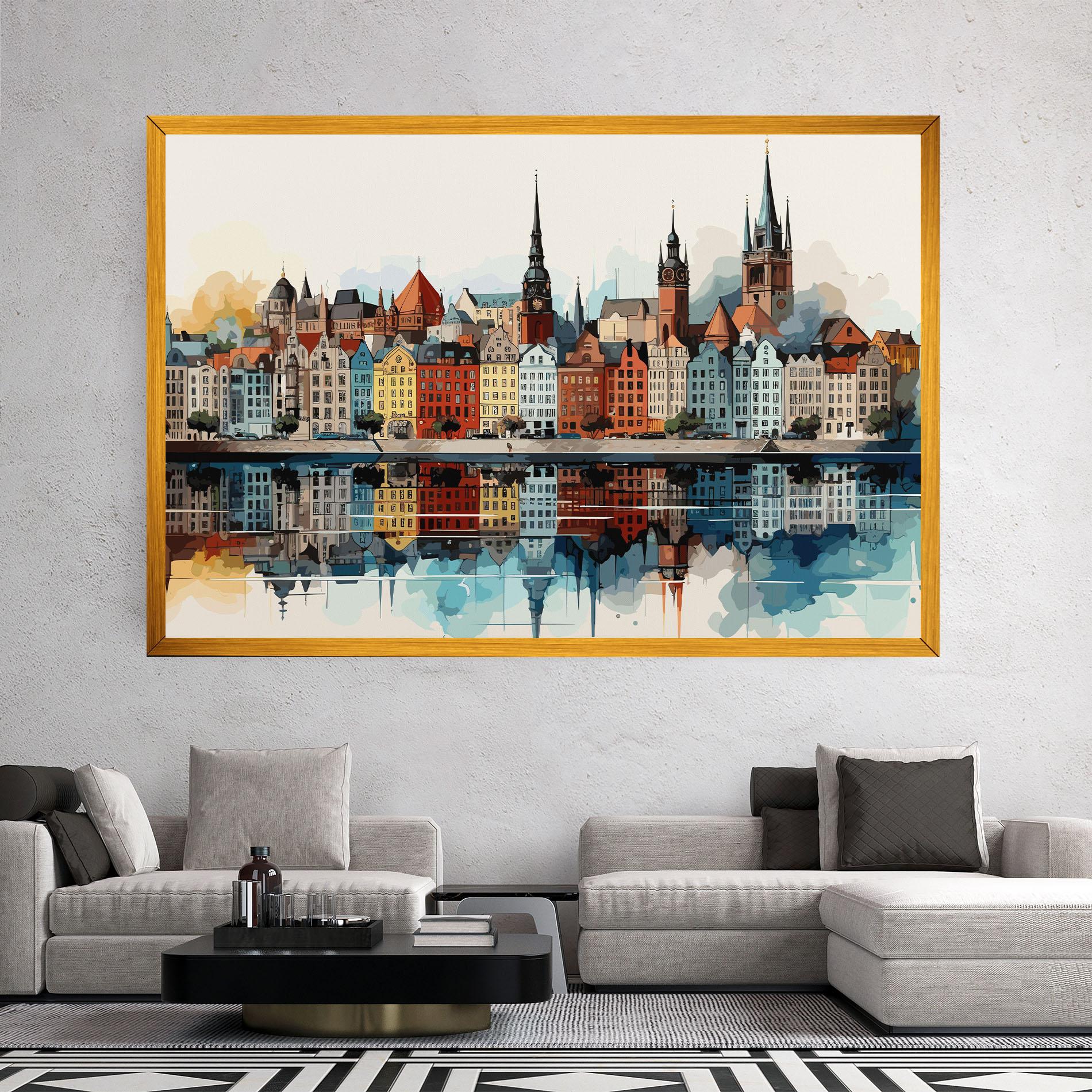 Картина на платно German Buildings mockup 2