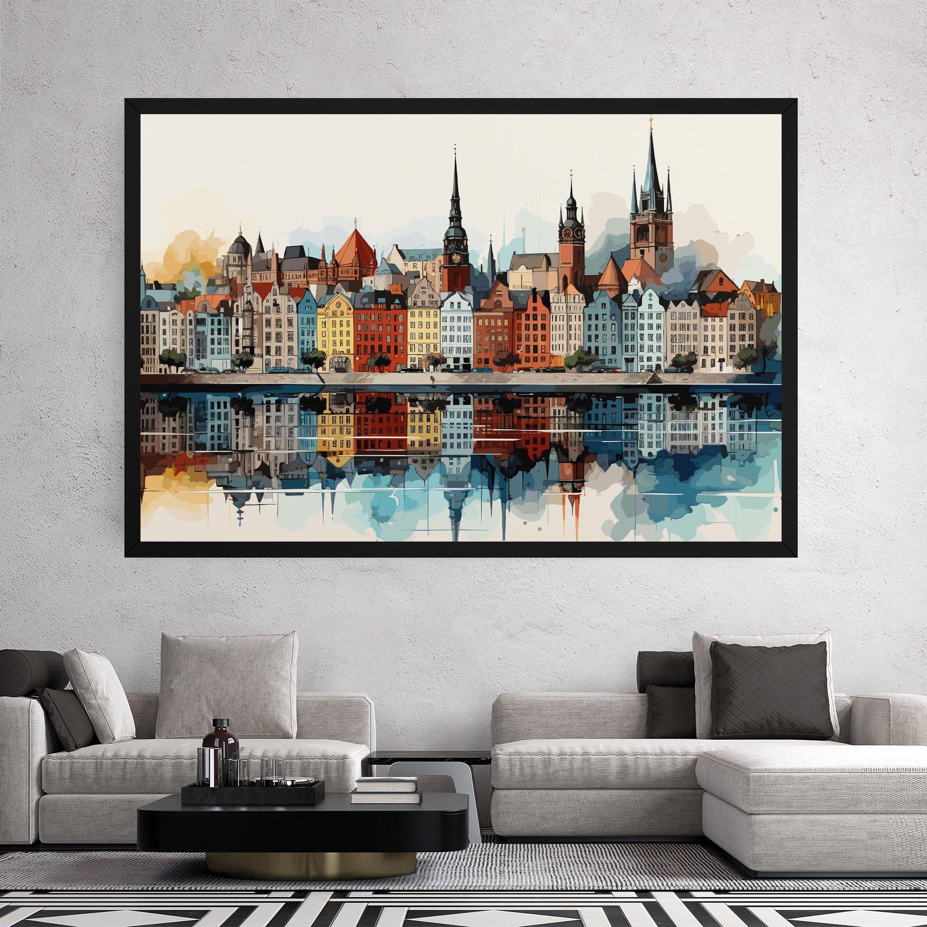 Картина на платно German Buildings mockup 2