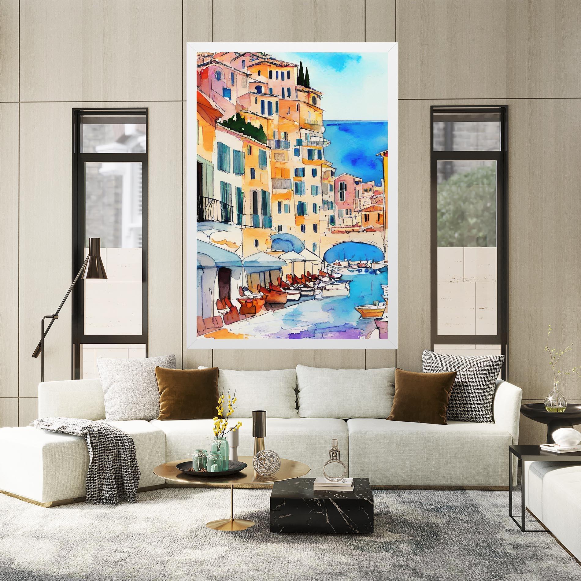 Картина на платно France Watercolor mockup 2