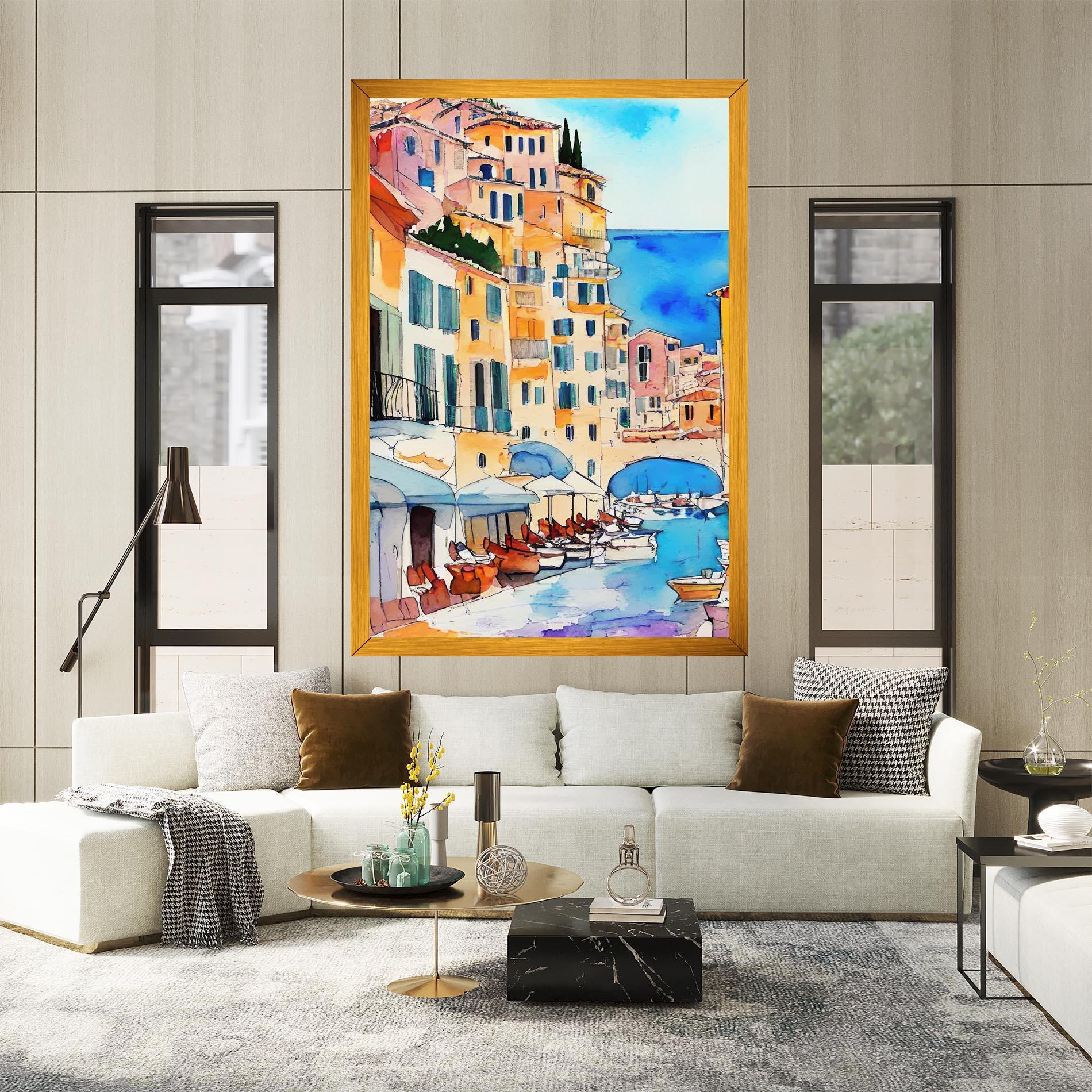 Картина на платно France Watercolor mockup 2