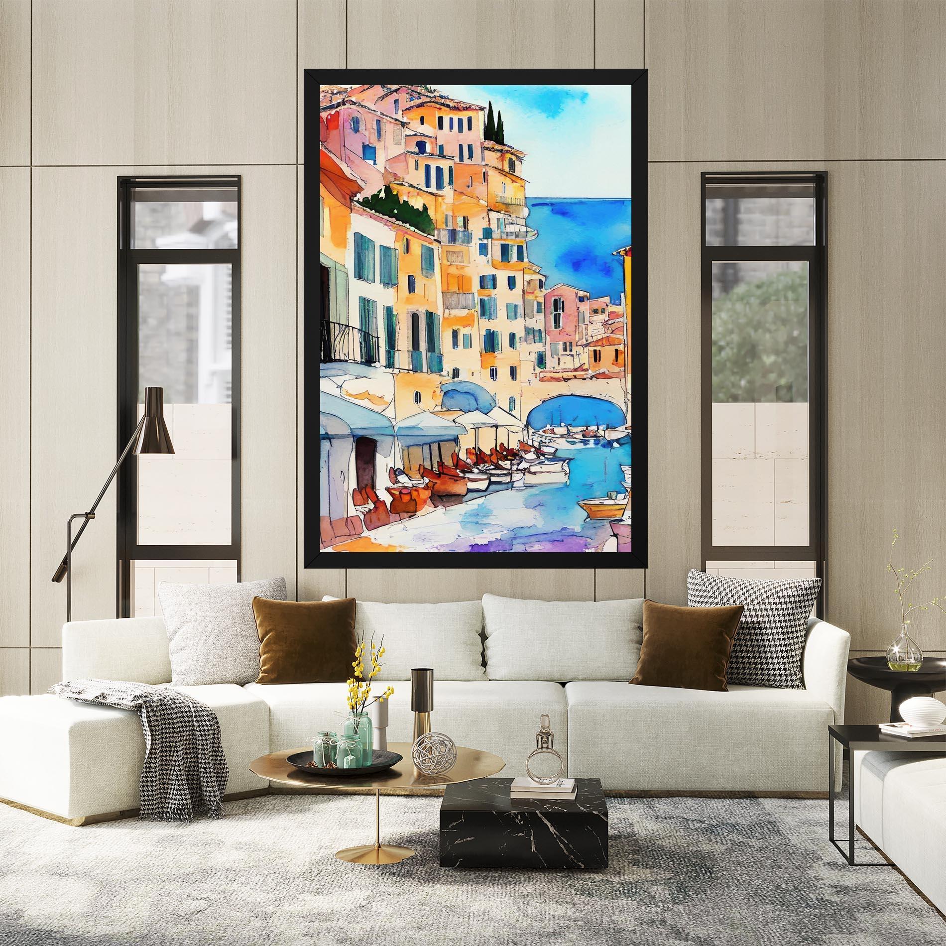 Картина на платно France Watercolor mockup 2