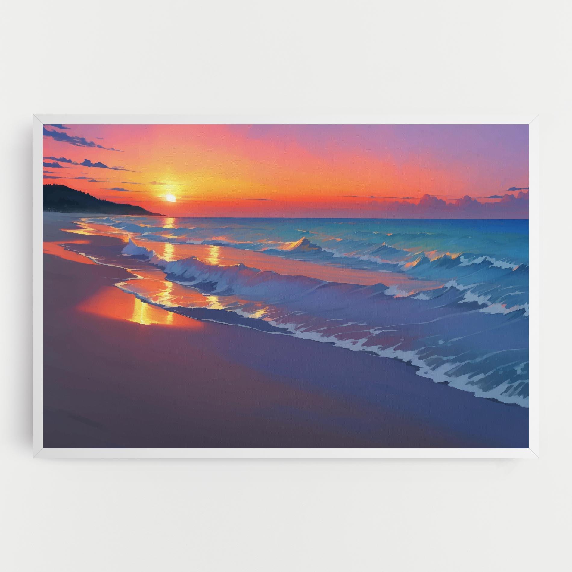 Картина на платно Dreamy Beach Sunset mockup 0