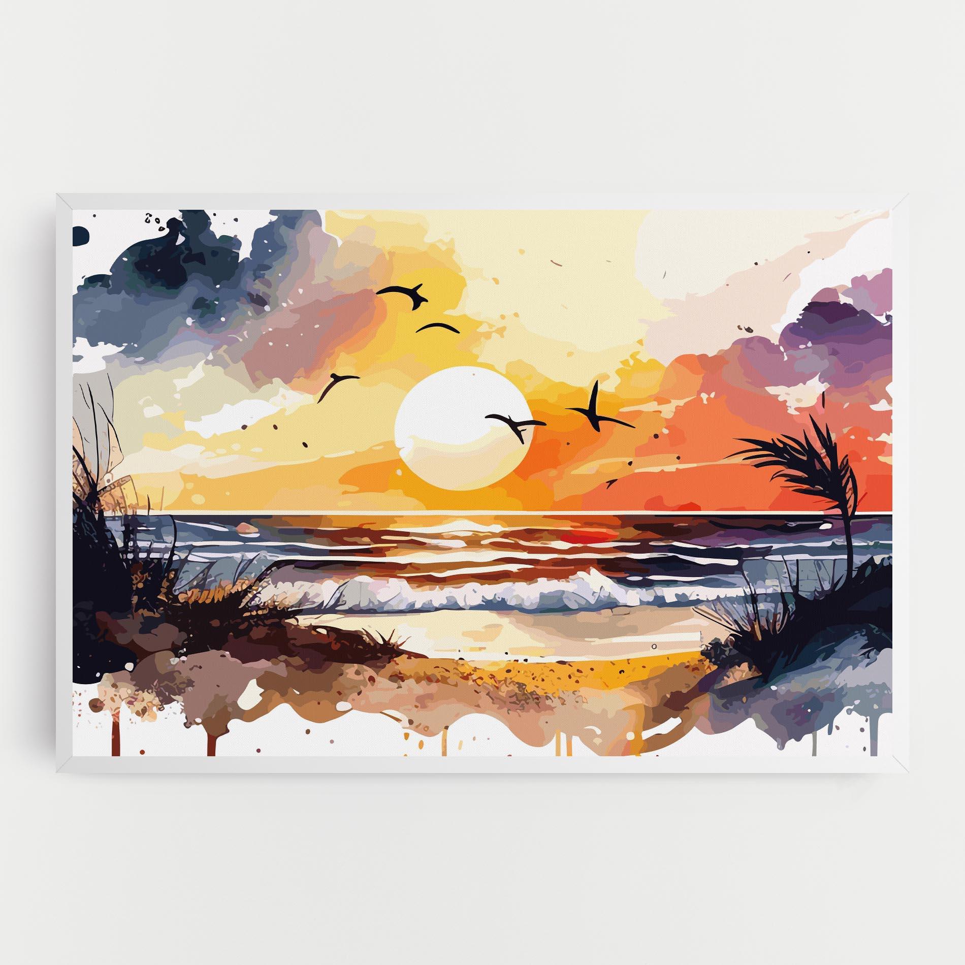 Картина на платно Sunset Art View mockup 0