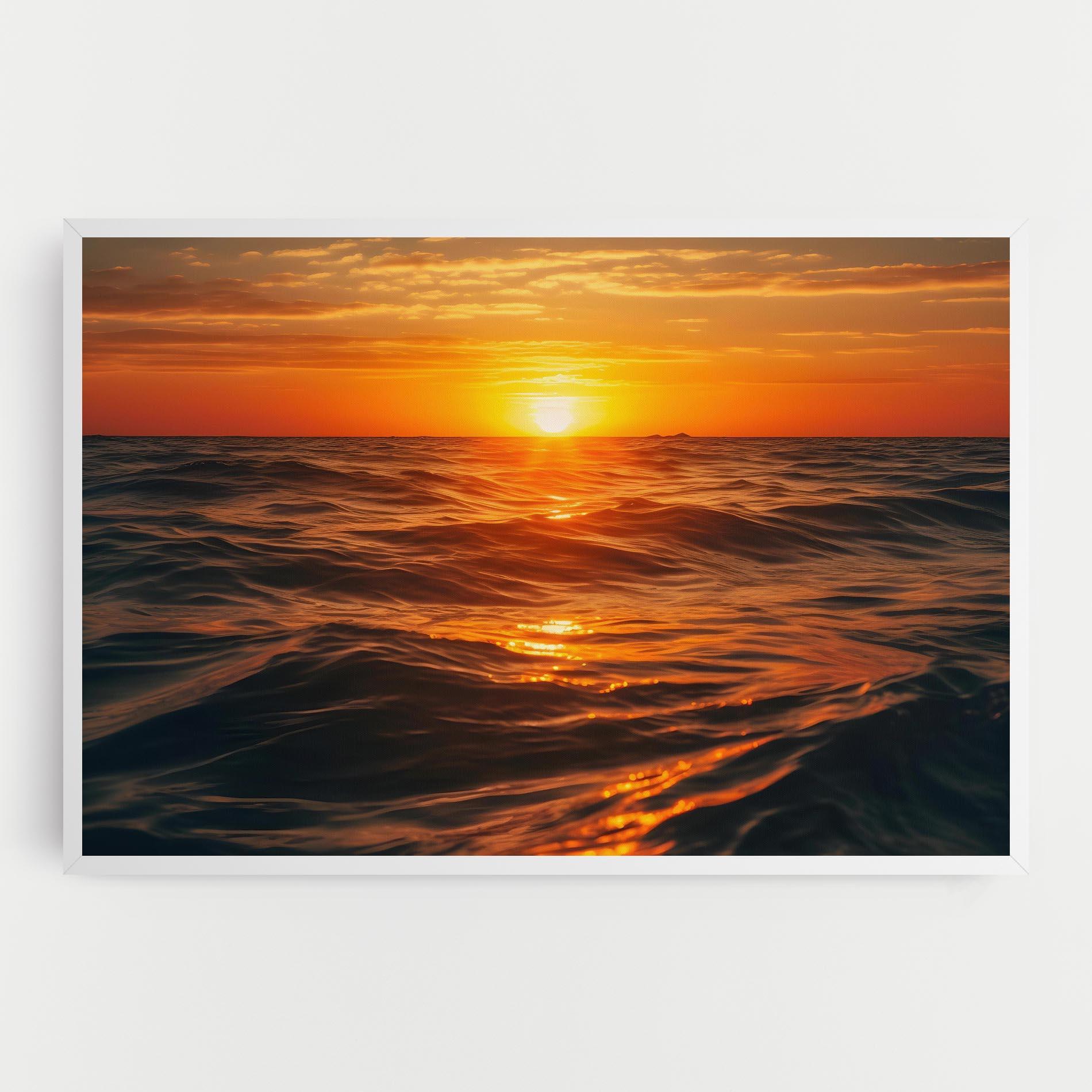 Картина на платно Waves During Sunset mockup 0