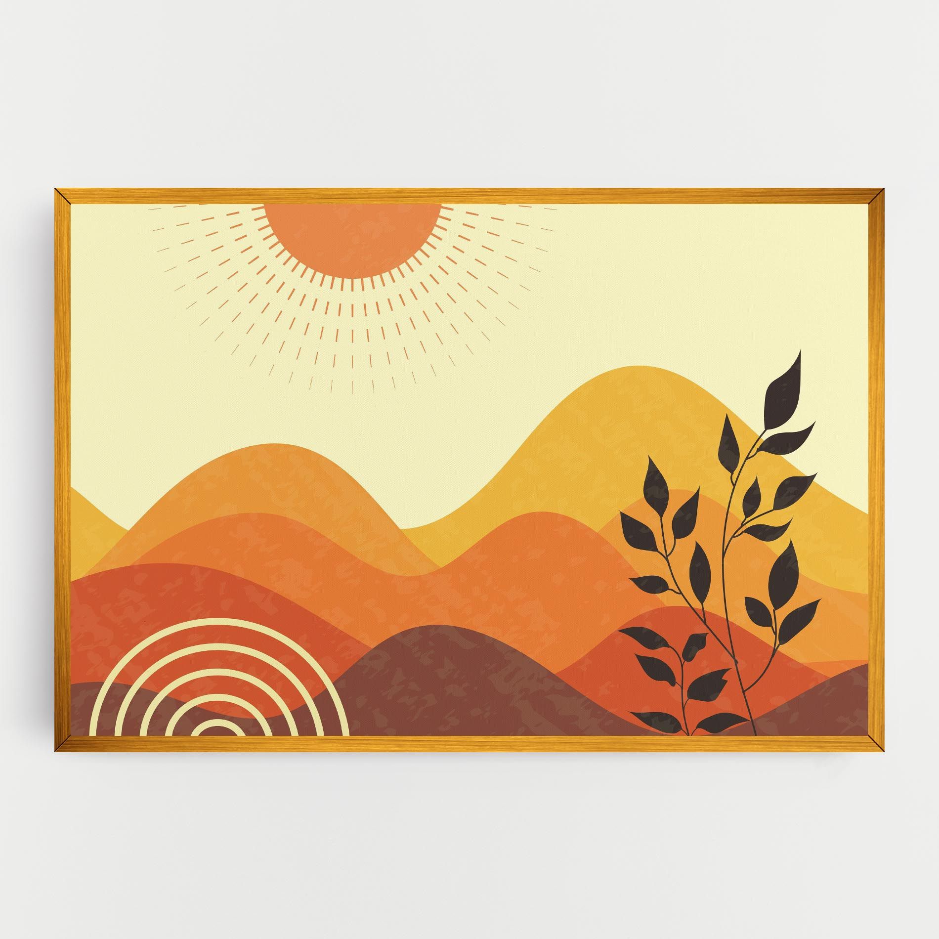 Minimalist Sunset Art mockup 0