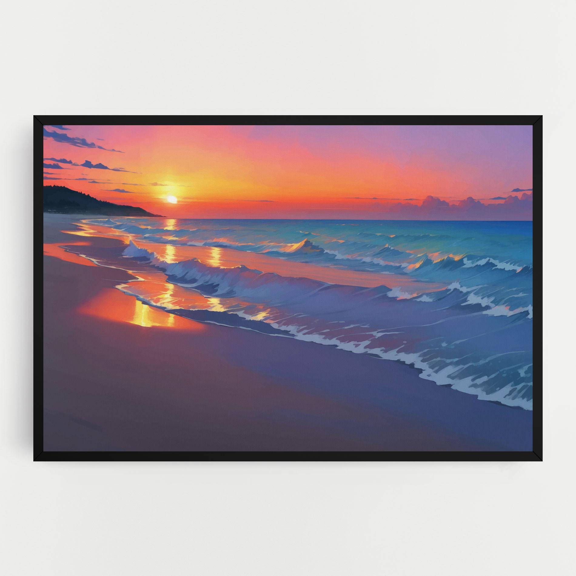 Картина на платно Dreamy Beach Sunset mockup 0