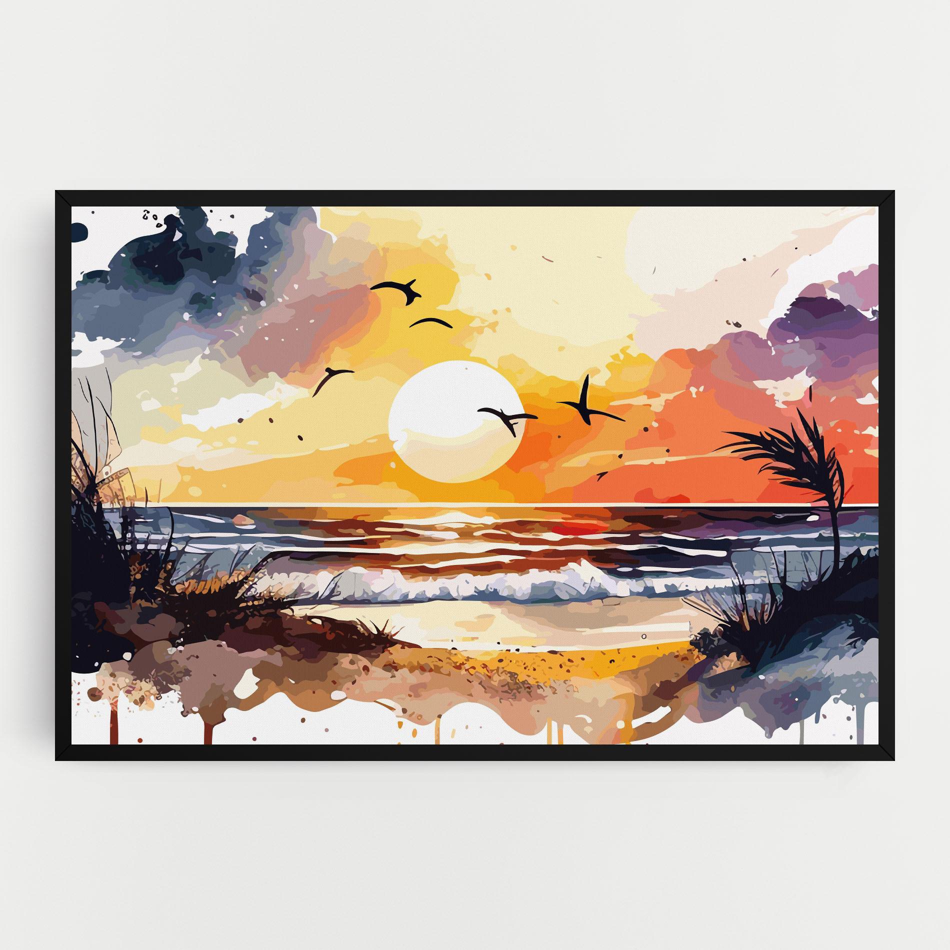 Картина на платно Sunset Art View mockup 0